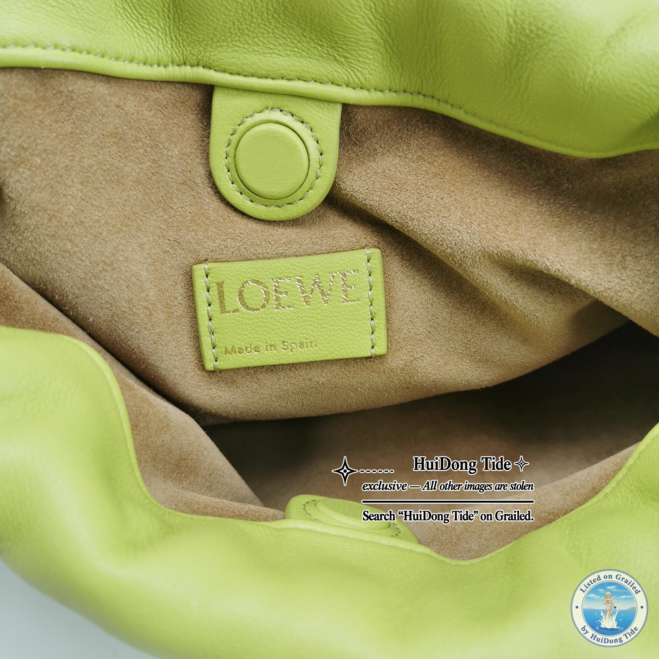 Loewe Loewe Flamenco Mini Green Leather Shoulder Bag Size ONE SIZE - 8 Thumbnail