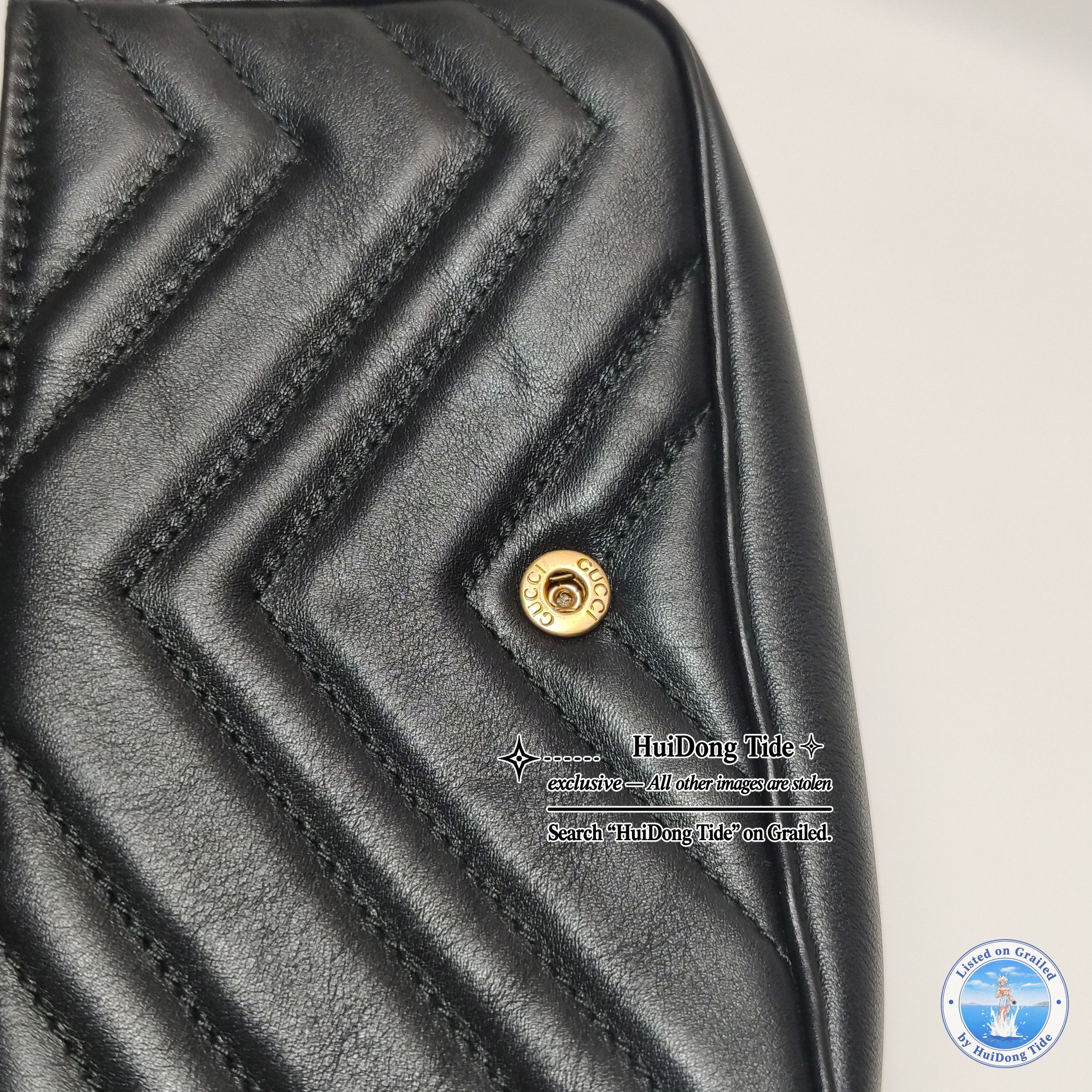 Gucci Gucci GG Marmont Black Leather Mini Shoulder Bag Size ONE SIZE - 7 Thumbnail