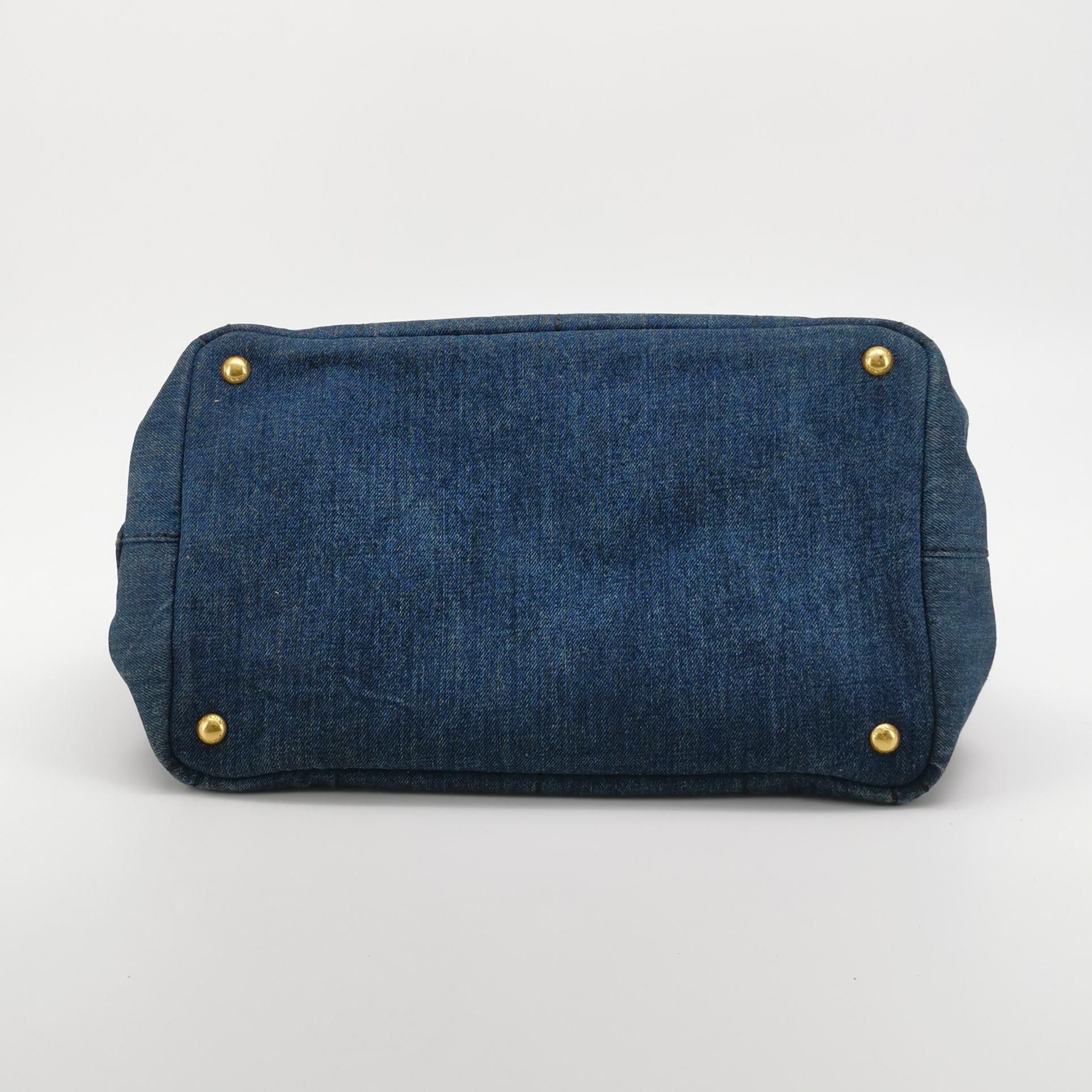 Prada Prada Denim Tote Bag Size M Size ONE SIZE - 5 Thumbnail