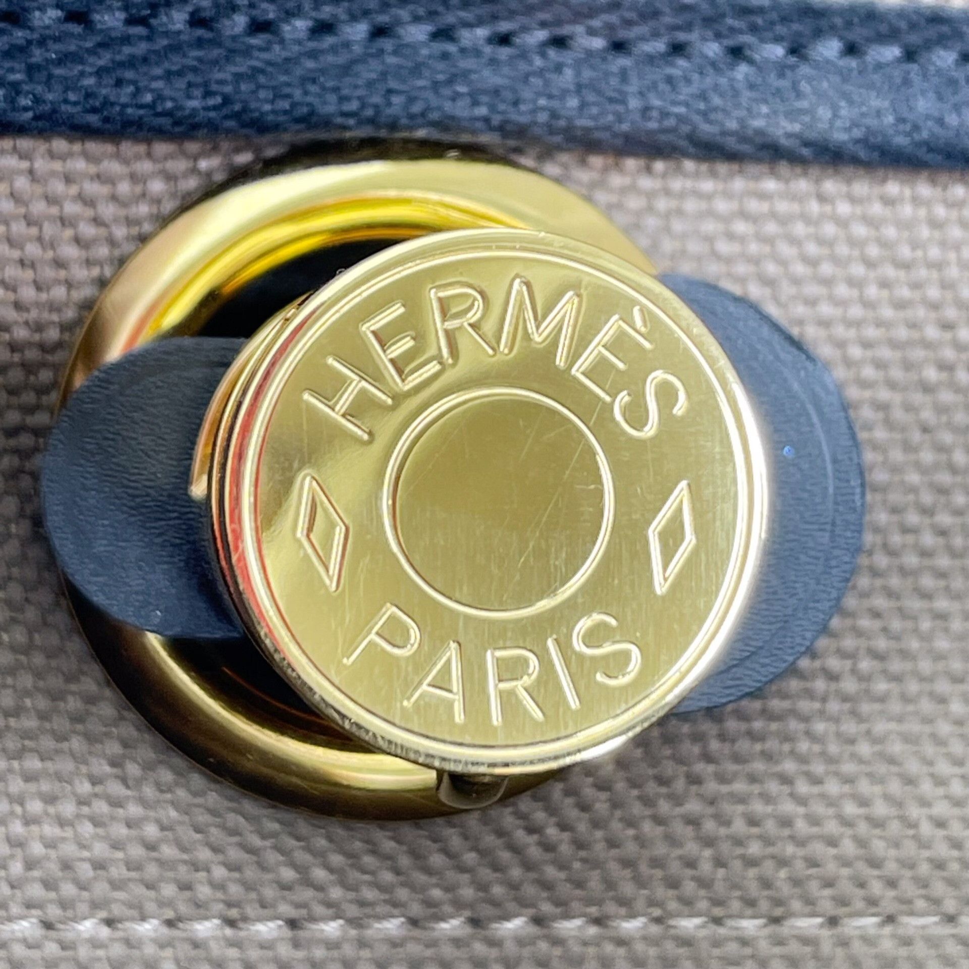 Hermes Hermes Herbag 31 Taupe Canvas Gold Hardware Size ONE SIZE - 8 Thumbnail