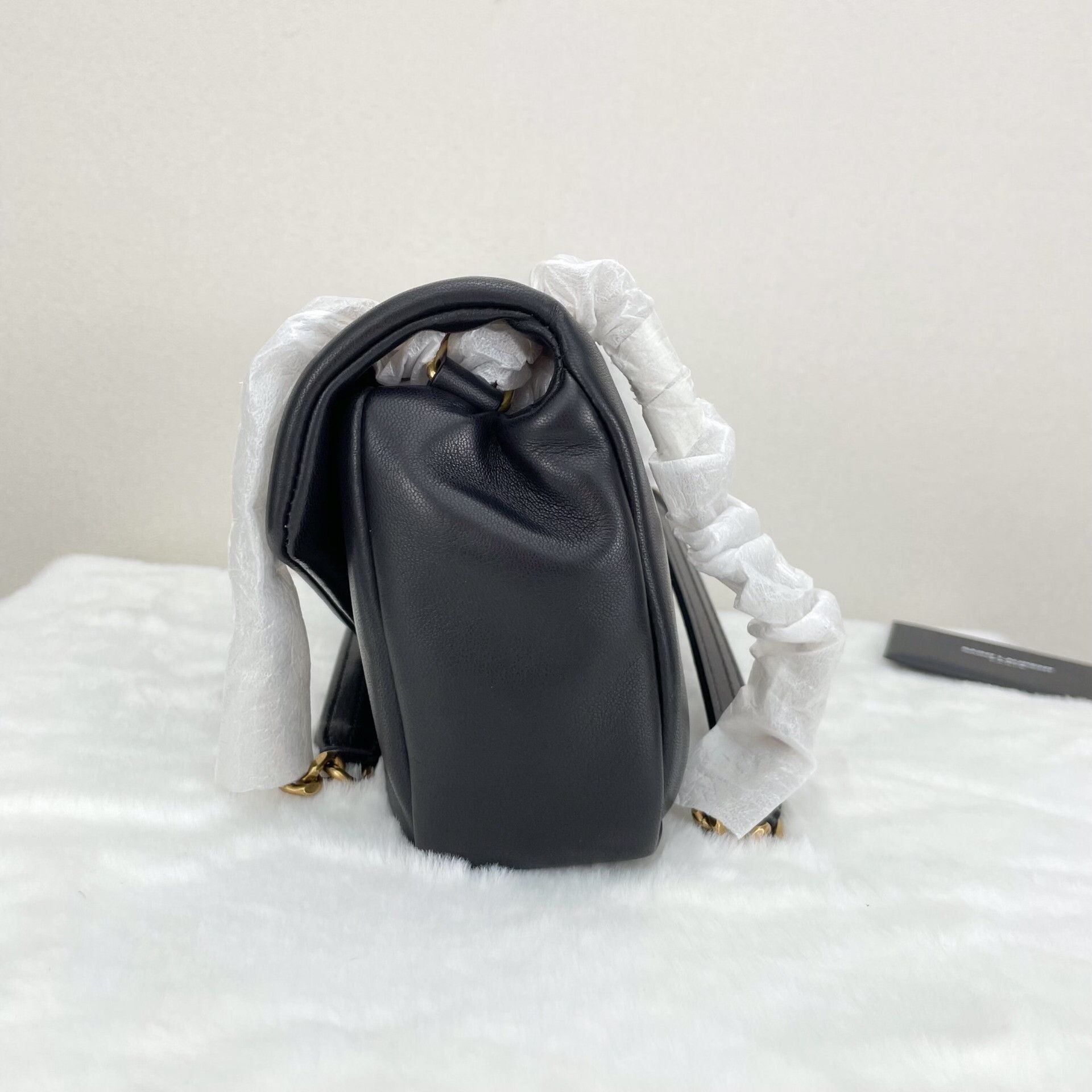 Saint Laurent Paris YSL Calypso Black Leather Handbag Size ONE SIZE - 3 Thumbnail