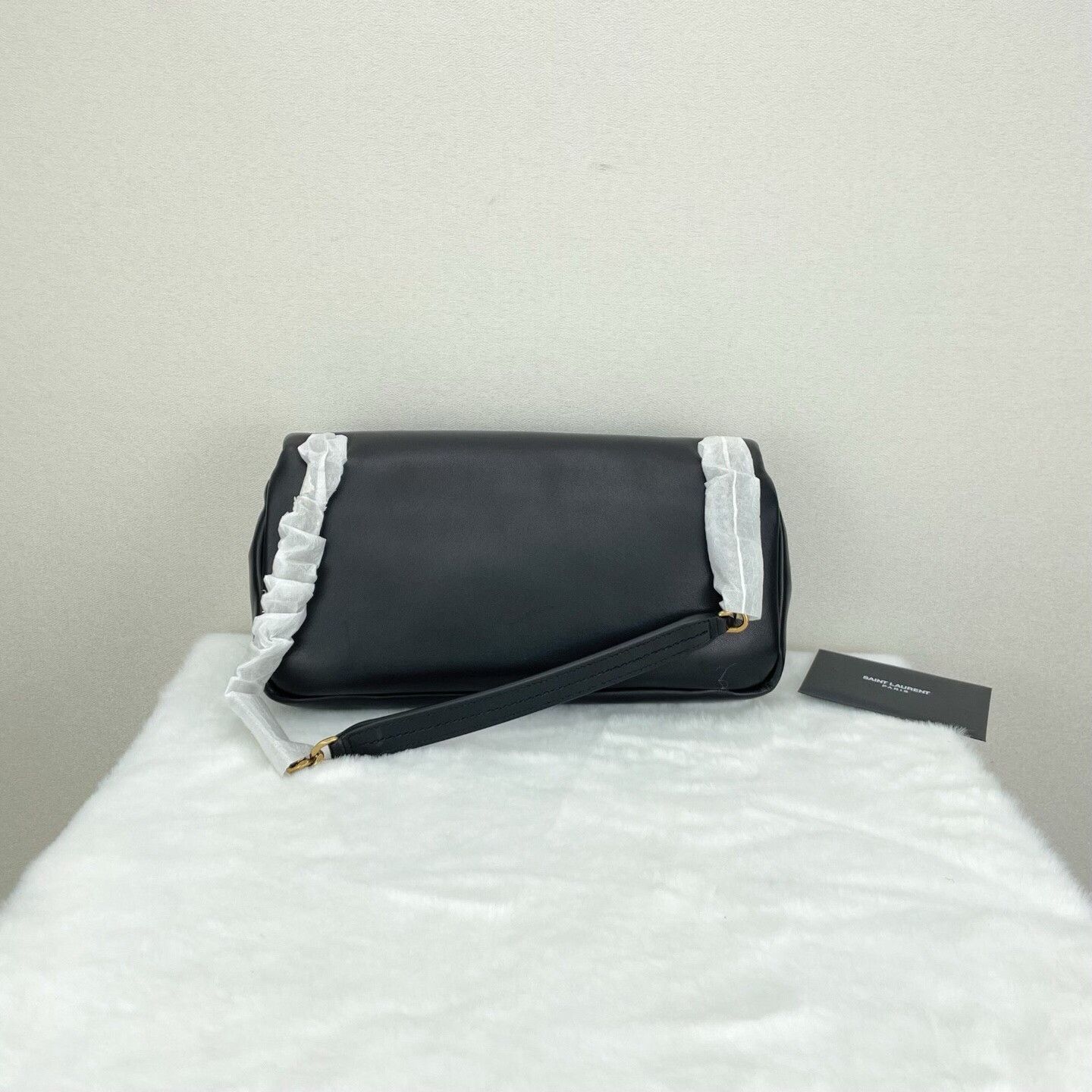 Saint Laurent Paris YSL Calypso Black Leather Handbag Size ONE SIZE - 2 Thumbnail