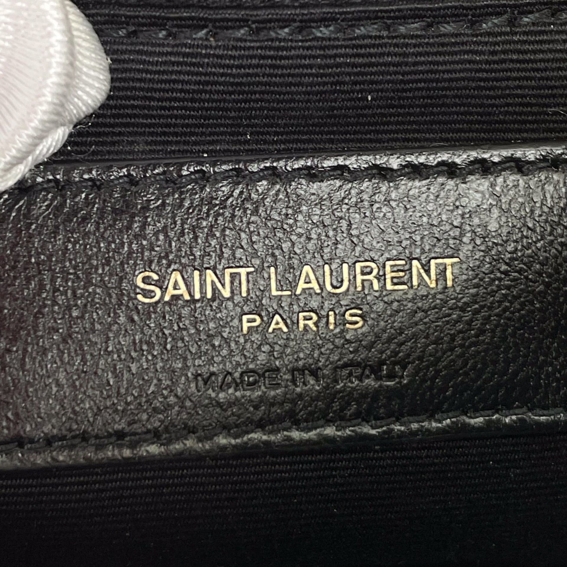 Saint Laurent Paris YSL Calypso Black Leather Handbag Size ONE SIZE - 9 Thumbnail