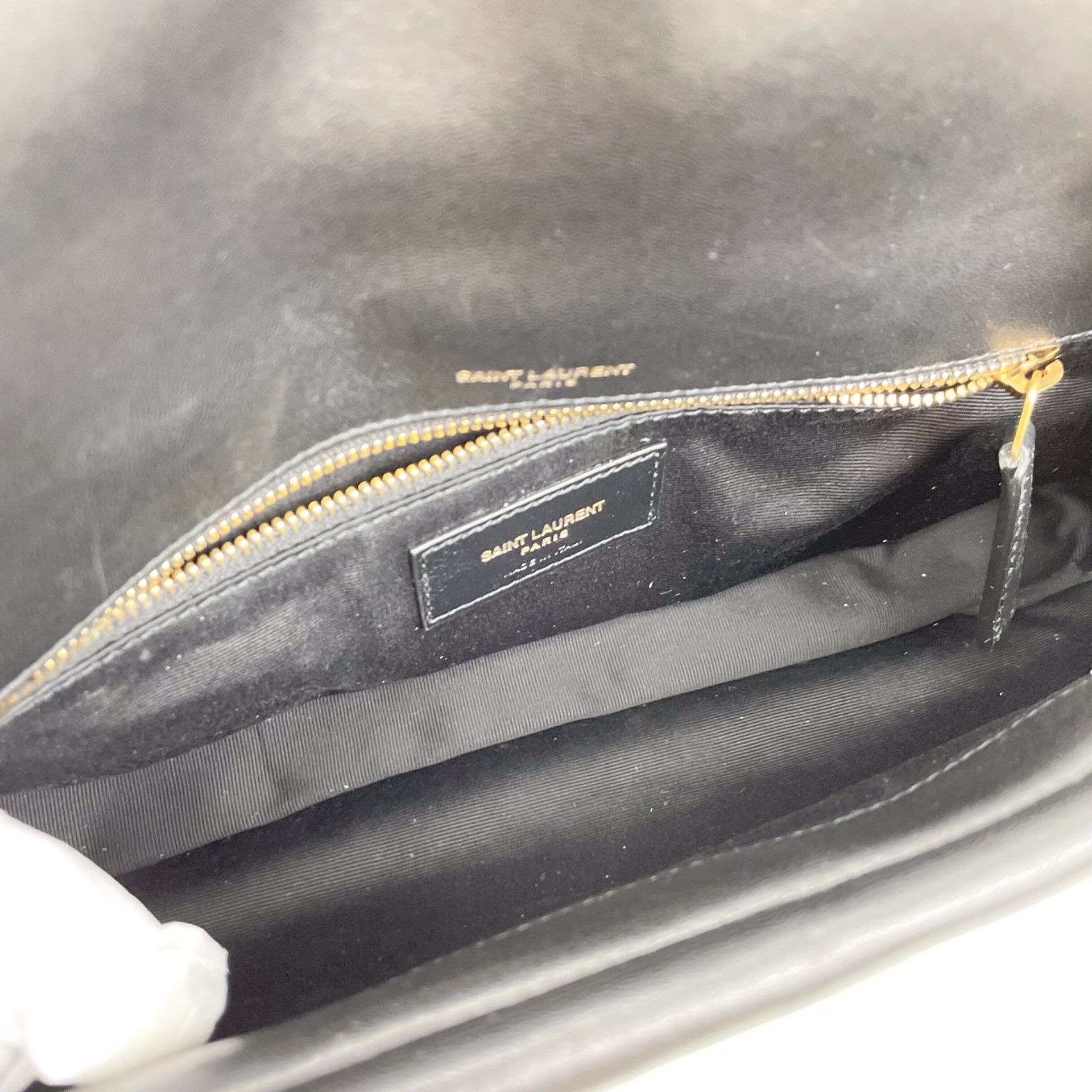 Saint Laurent Paris YSL Calypso Black Leather Handbag Size ONE SIZE - 8 Thumbnail