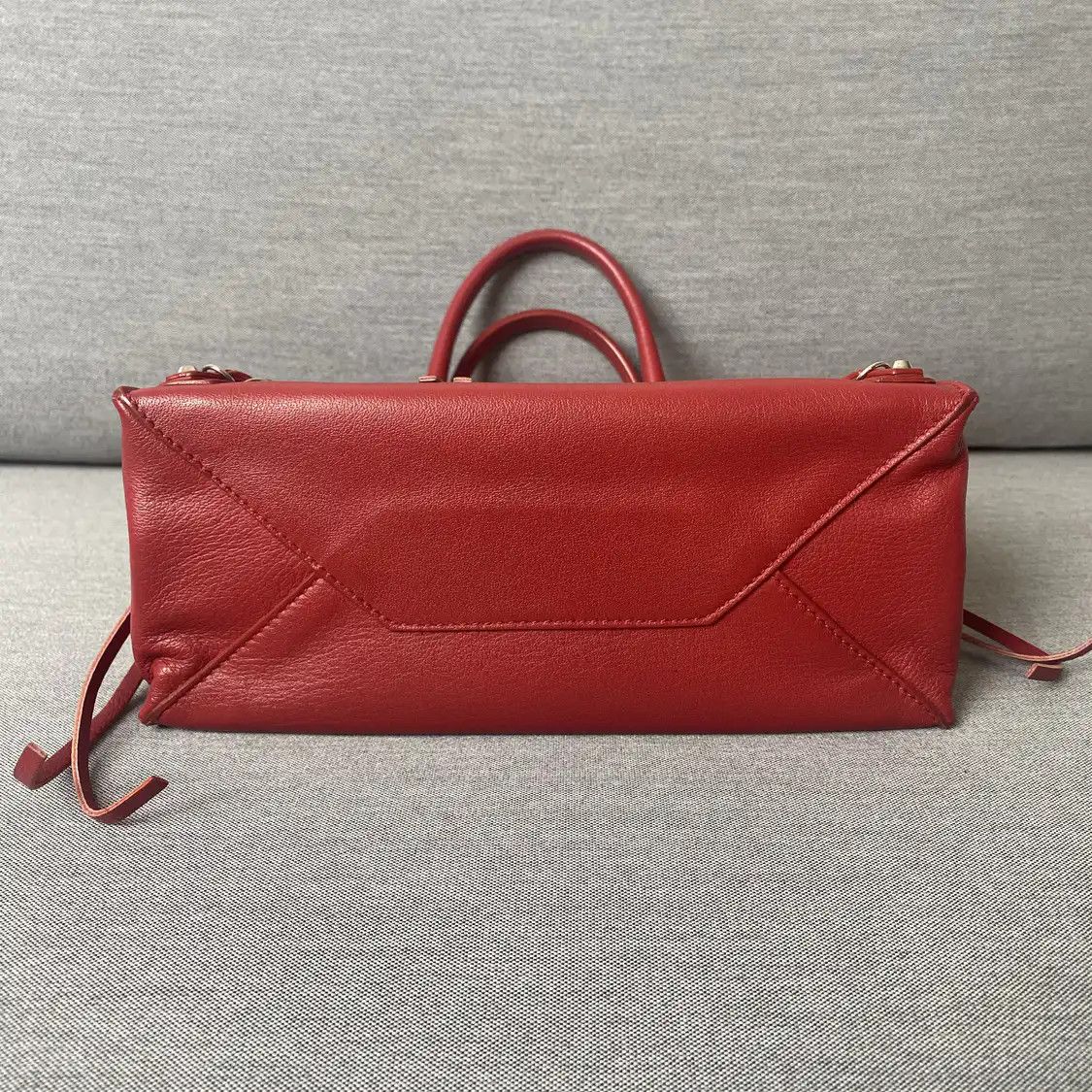 Balenciaga BALENCIAGA Papier red cowhide leather stud fringe crossbody bag Size ONE SIZE - 5 Thumbnail