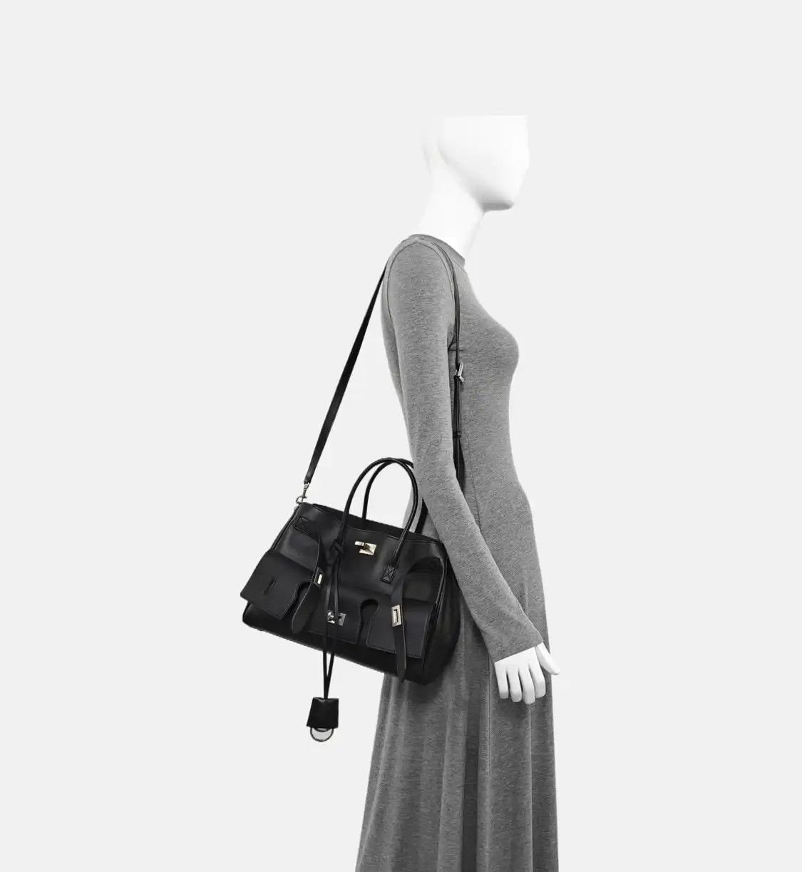 Balenciaga BALENCIAGA Bel Air Small black cowhide leather shoulder bag handbag crossbody ba Size ONE SIZE - 2 Thumbnail