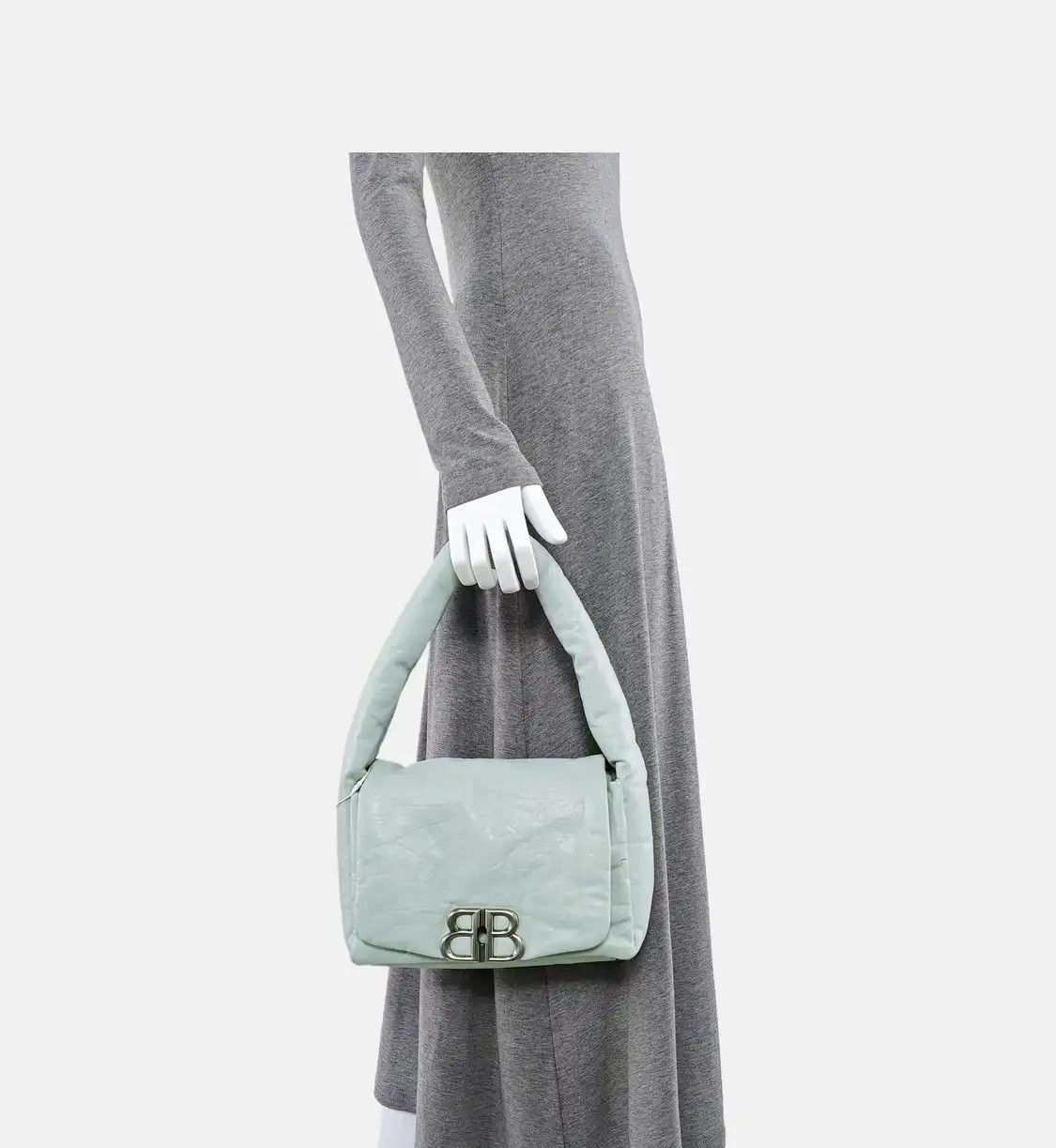 Balenciaga BALENCIAGA Monaco Small light bluecowhide leather handbag shoulder bag silver ha Size ONE SIZE - 2 Thumbnail