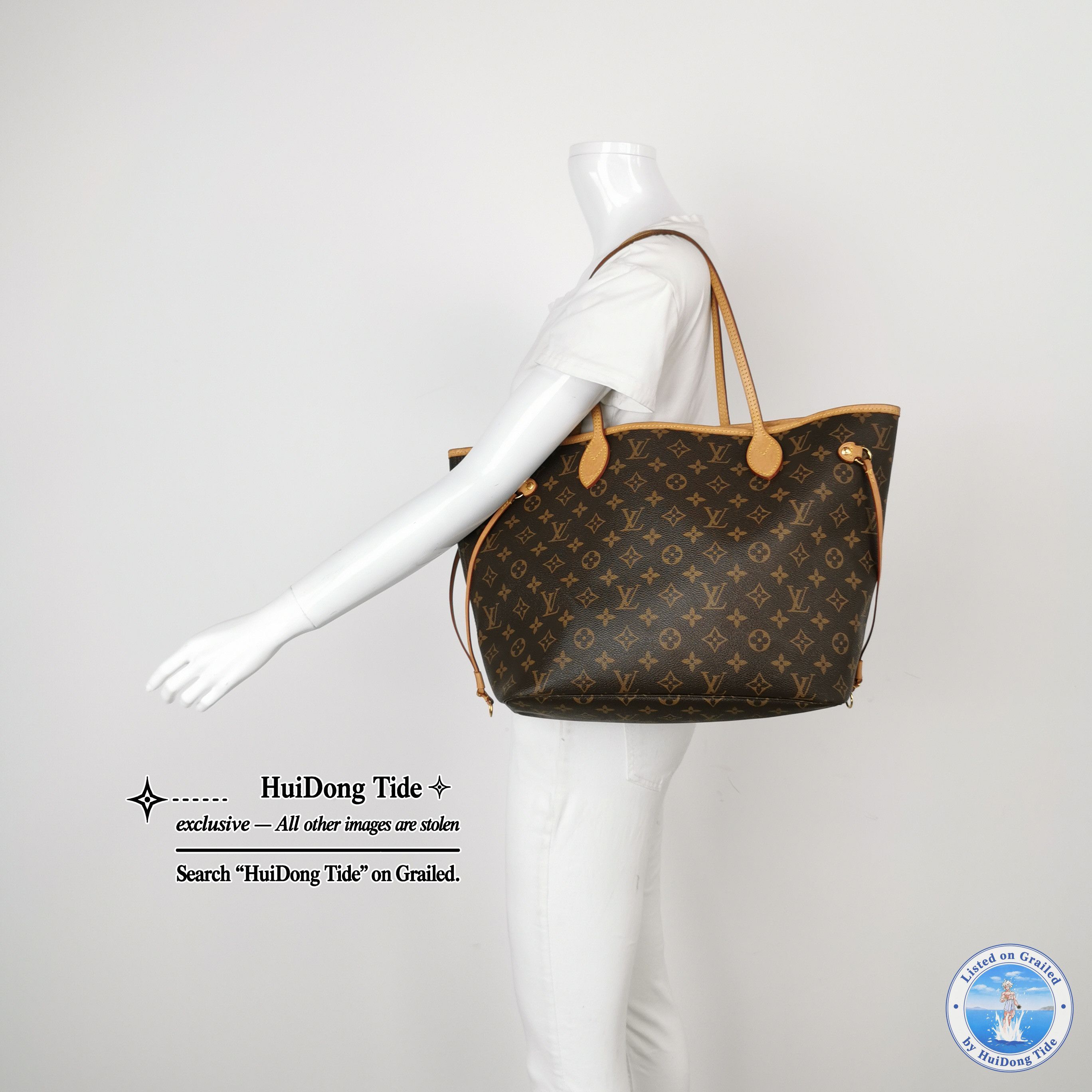 Louis Vuitton Louis Vuitton Neverfull MM Monogram Tote Bag One Size Size ONE SIZE - 2 Thumbnail