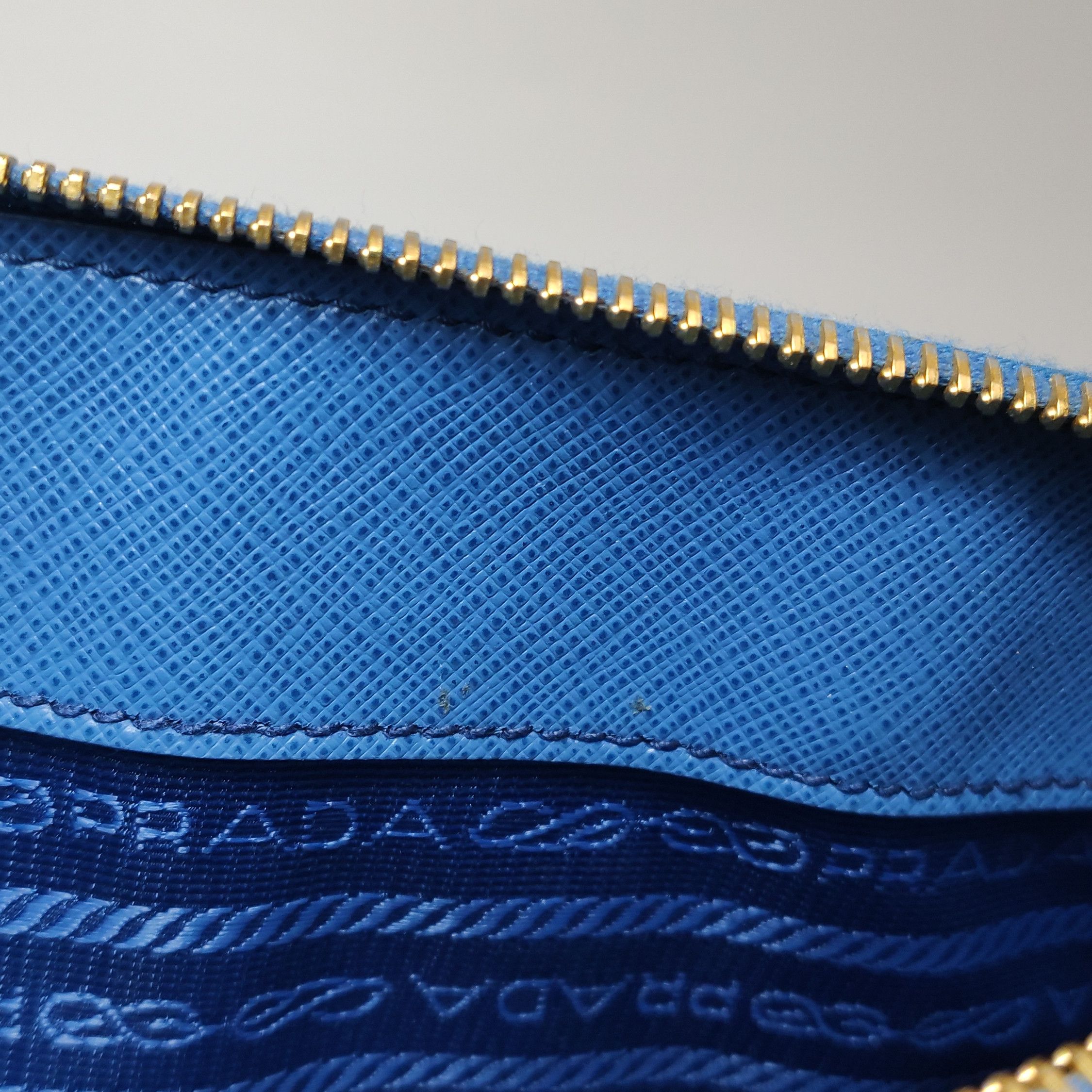 Prada Prada Galleria Saffiano Leather Tote Bag Blue Size ONE SIZE - 10 Thumbnail