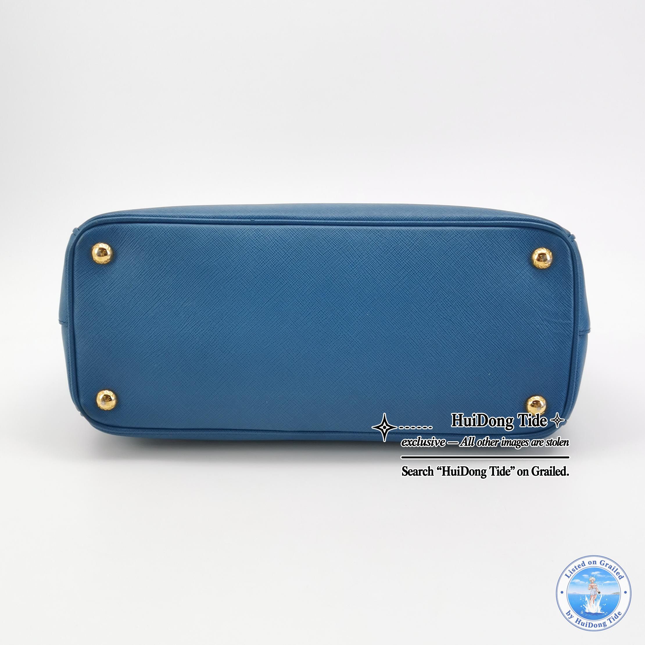 Prada Prada Galleria Saffiano Leather Tote Bag Blue Size ONE SIZE - 6 Thumbnail