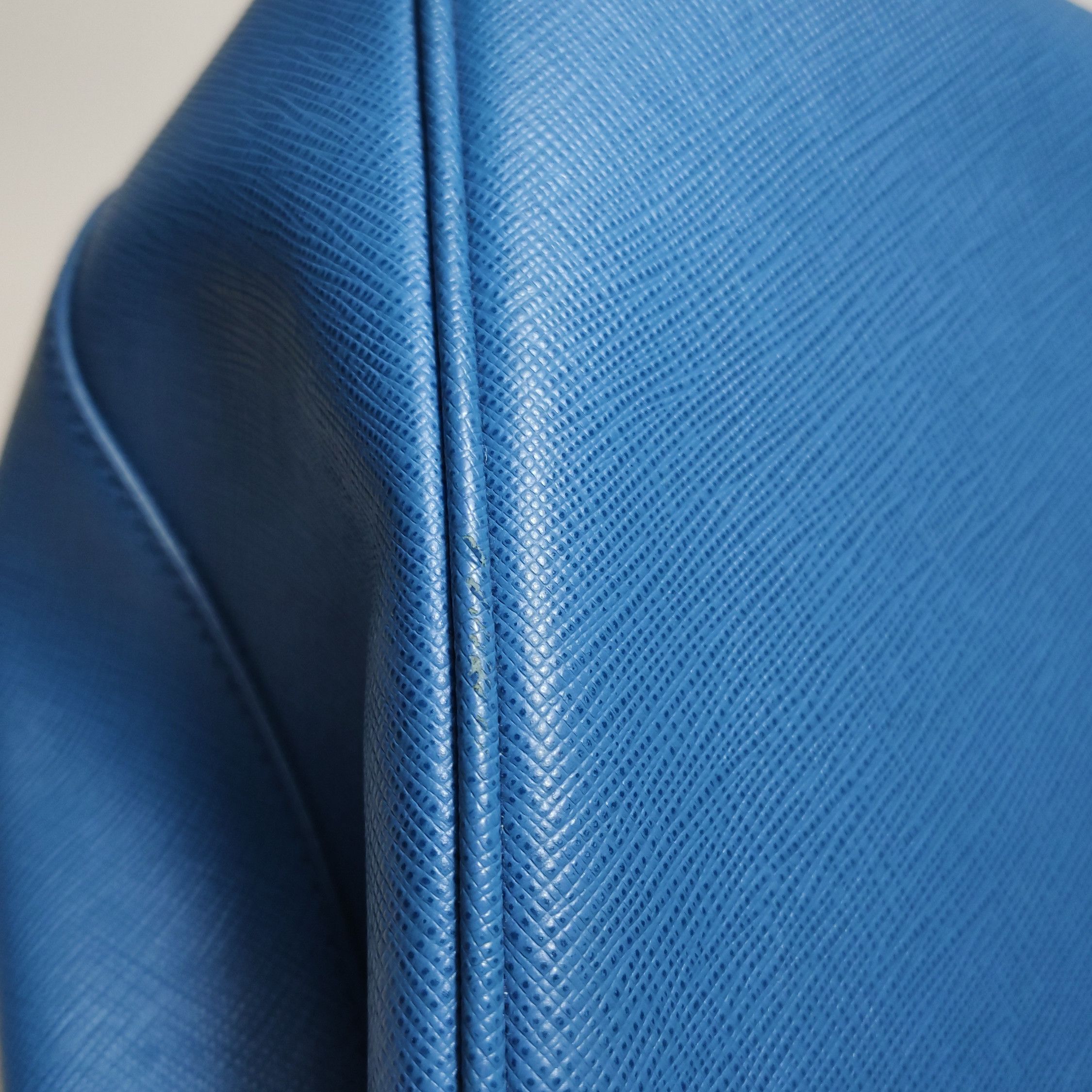 Prada Prada Galleria Saffiano Leather Tote Bag Blue Size ONE SIZE - 17 Thumbnail