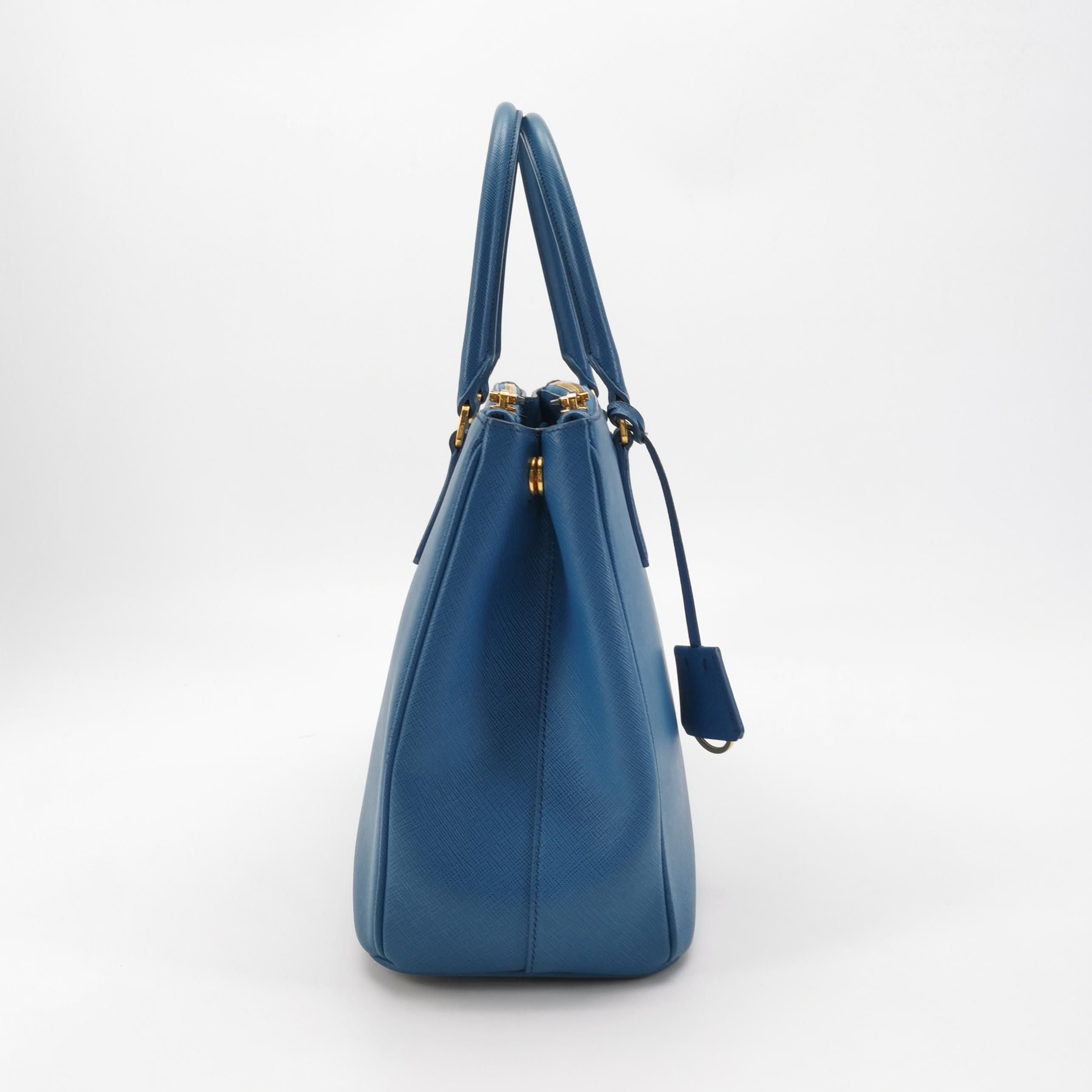 Prada Prada Galleria Saffiano Leather Tote Bag Blue Size ONE SIZE - 4 Thumbnail