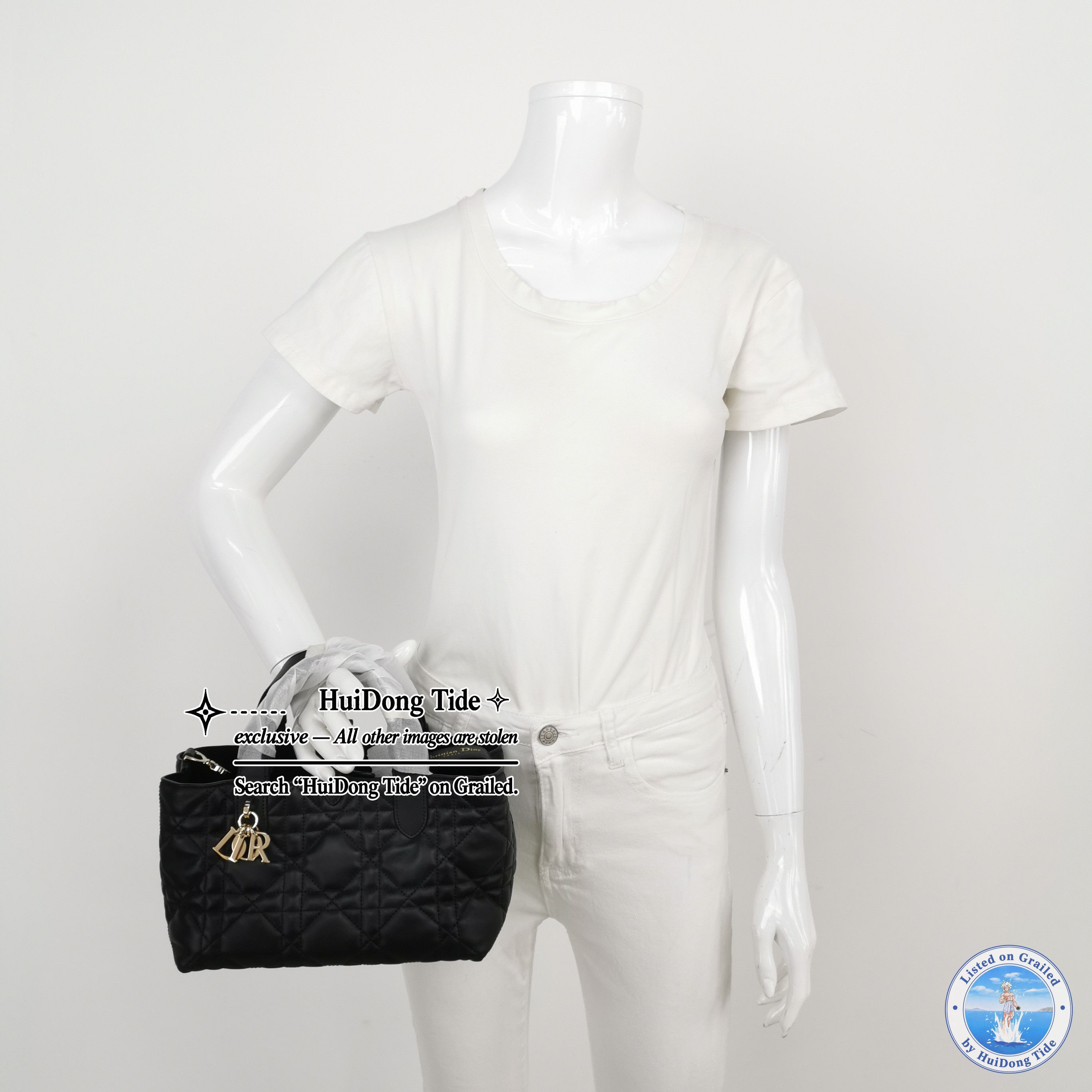 Dior Dior Toujours Small Leather Handle Bag Black Size ONE SIZE - 2 Thumbnail