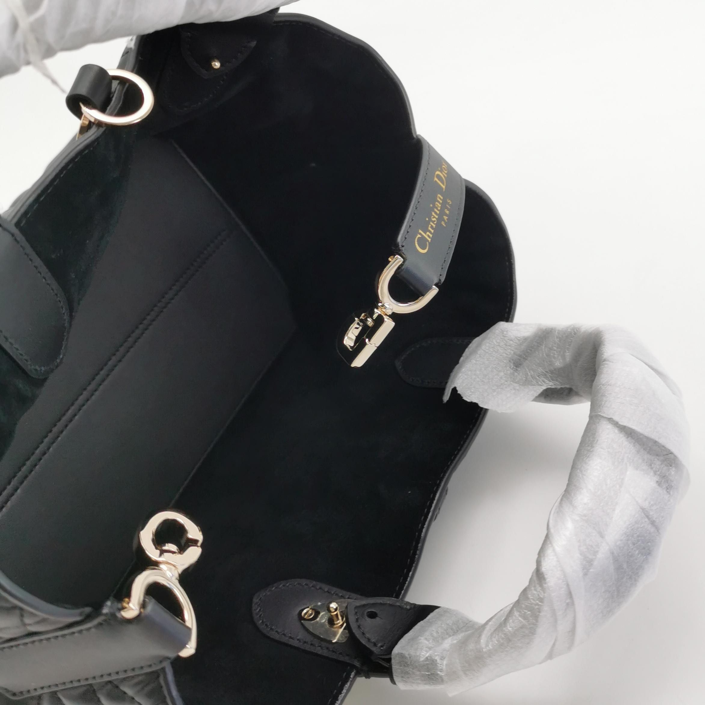 Dior Dior Toujours Small Leather Handle Bag Black Size ONE SIZE - 7 Thumbnail