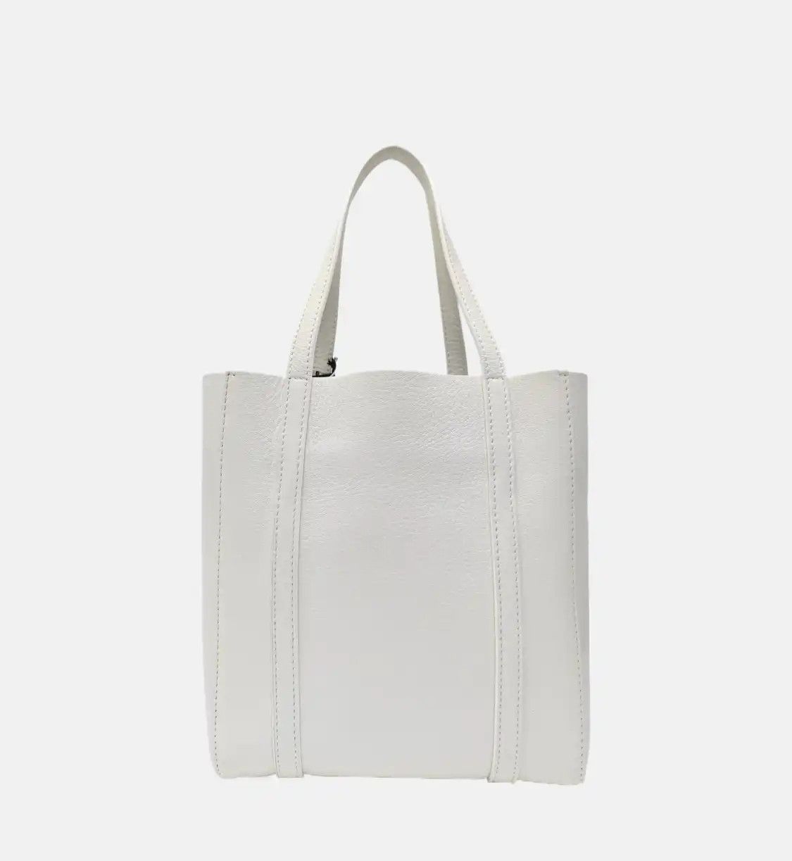Balenciaga BALENCIAGA Everyday ultra Small white cowhide leather print shoulder bag silver Size ONE SIZE - 5 Thumbnail