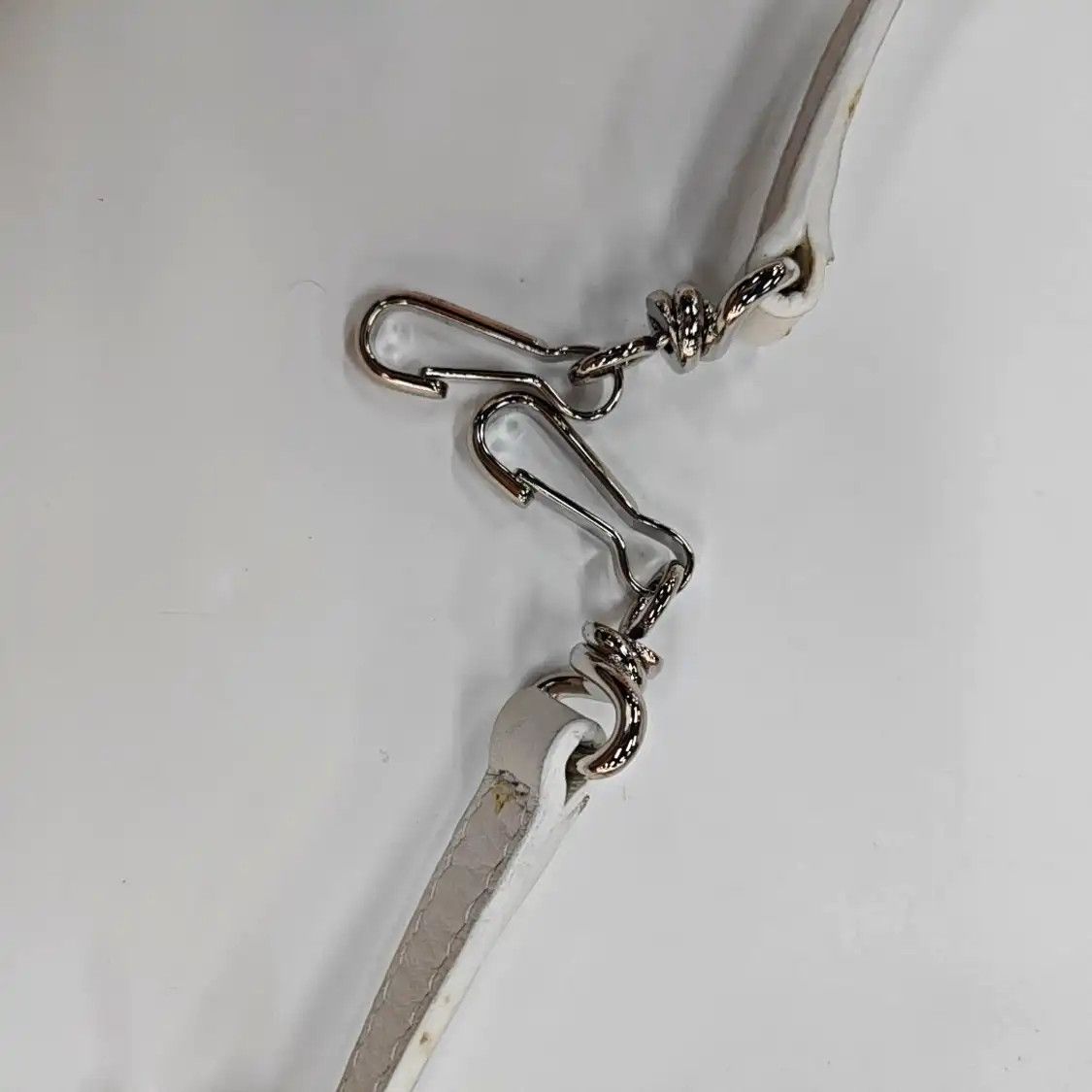 Balenciaga BALENCIAGA Everyday ultra Small white cowhide leather print shoulder bag silver Size ONE SIZE - 15 Thumbnail