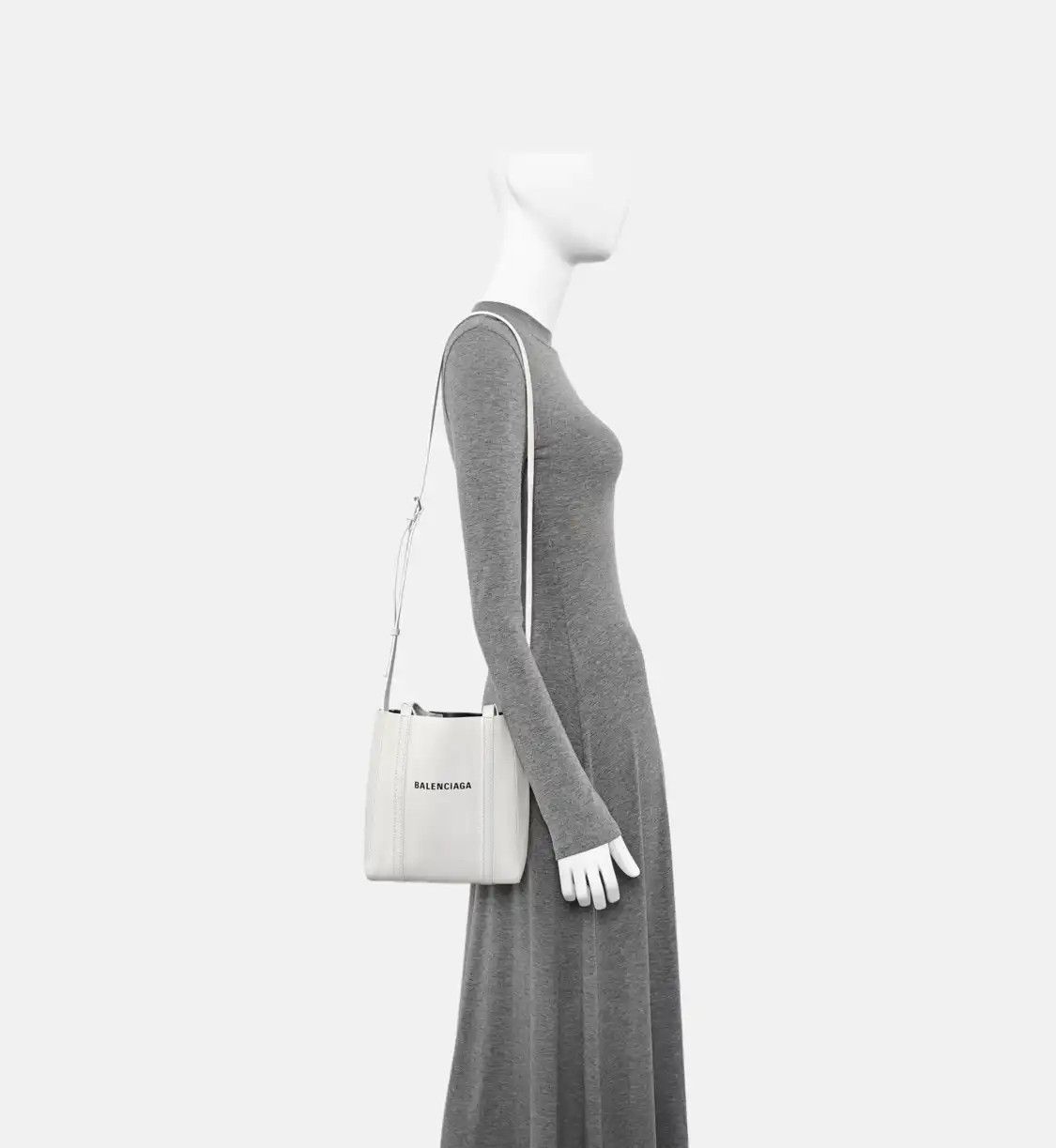 Balenciaga BALENCIAGA Everyday ultra Small white cowhide leather print shoulder bag silver Size ONE SIZE - 2 Thumbnail