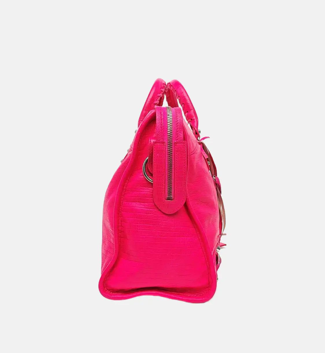Balenciaga BALENCIAGA Classic City pink sheepskin stud shoulder bag handbag silver hardware Size ONE SIZE - 4 Thumbnail