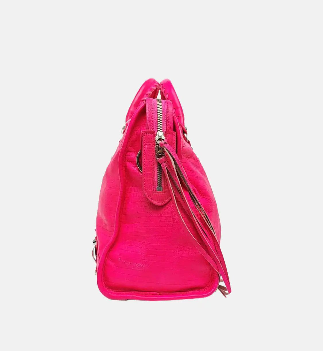 Balenciaga BALENCIAGA Classic City pink sheepskin stud shoulder bag handbag silver hardware Size ONE SIZE - 3 Thumbnail