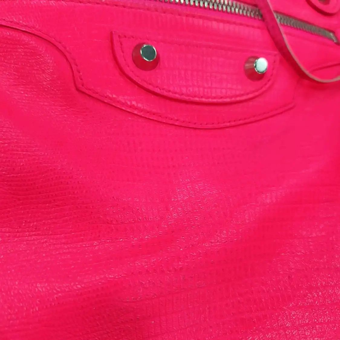 Balenciaga BALENCIAGA Classic City pink sheepskin stud shoulder bag handbag silver hardware Size ONE SIZE - 9 Thumbnail