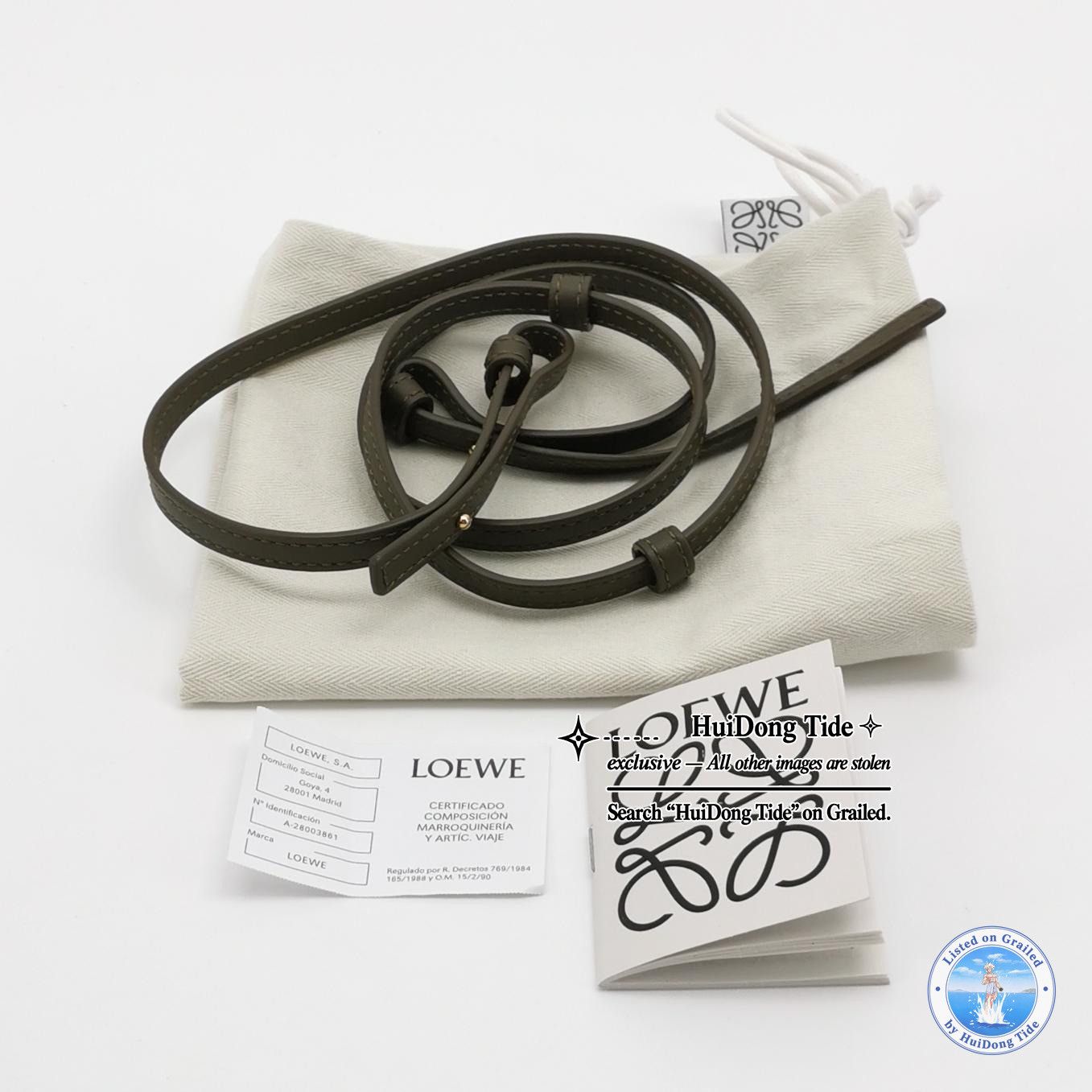 Loewe Loewe Hammock Mini Dark Khaki Leather Hobo Bag Size ONE SIZE - 10 Thumbnail