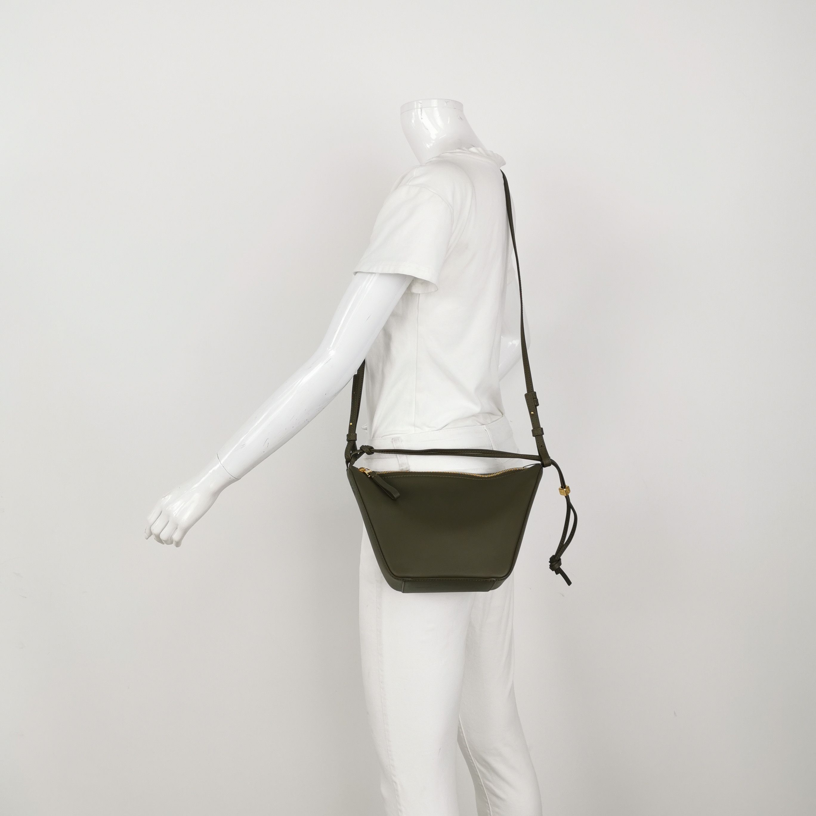 Loewe Loewe Hammock Mini Dark Khaki Leather Hobo Bag Size ONE SIZE - 2 Thumbnail