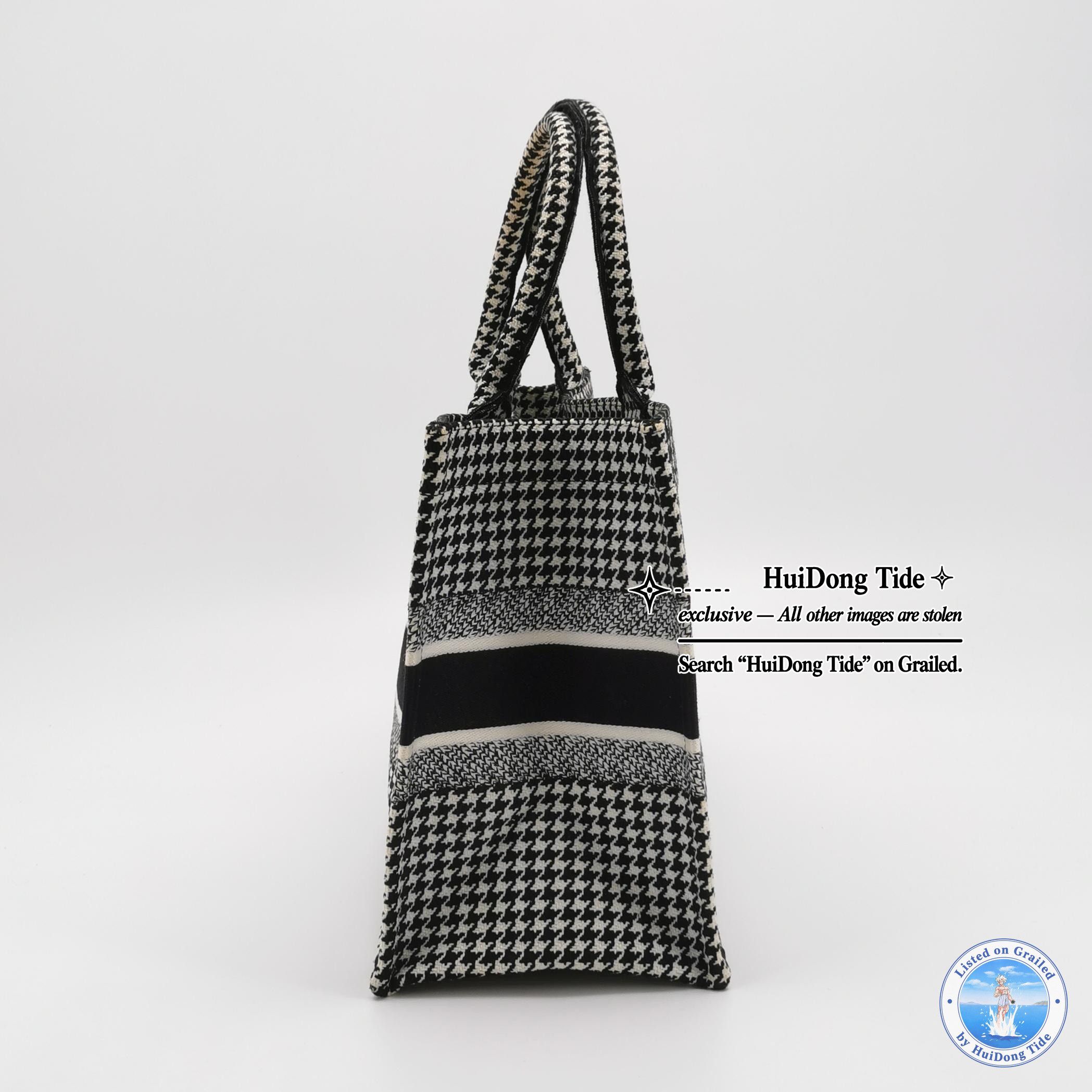 Dior Dior Houndstooth Book Tote Medium Size ONE SIZE - 3 Thumbnail