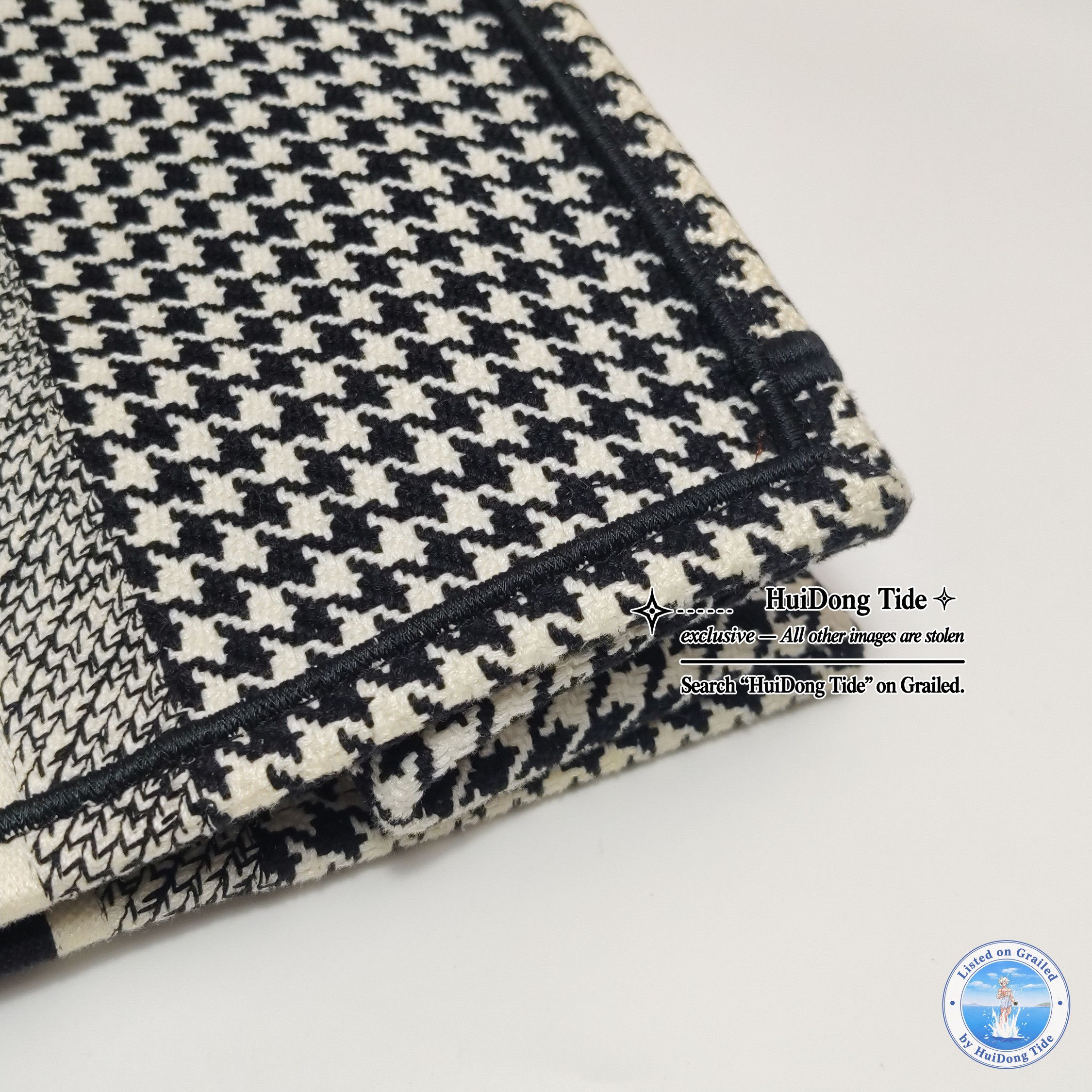 Dior Dior Houndstooth Book Tote Medium Size ONE SIZE - 14 Thumbnail