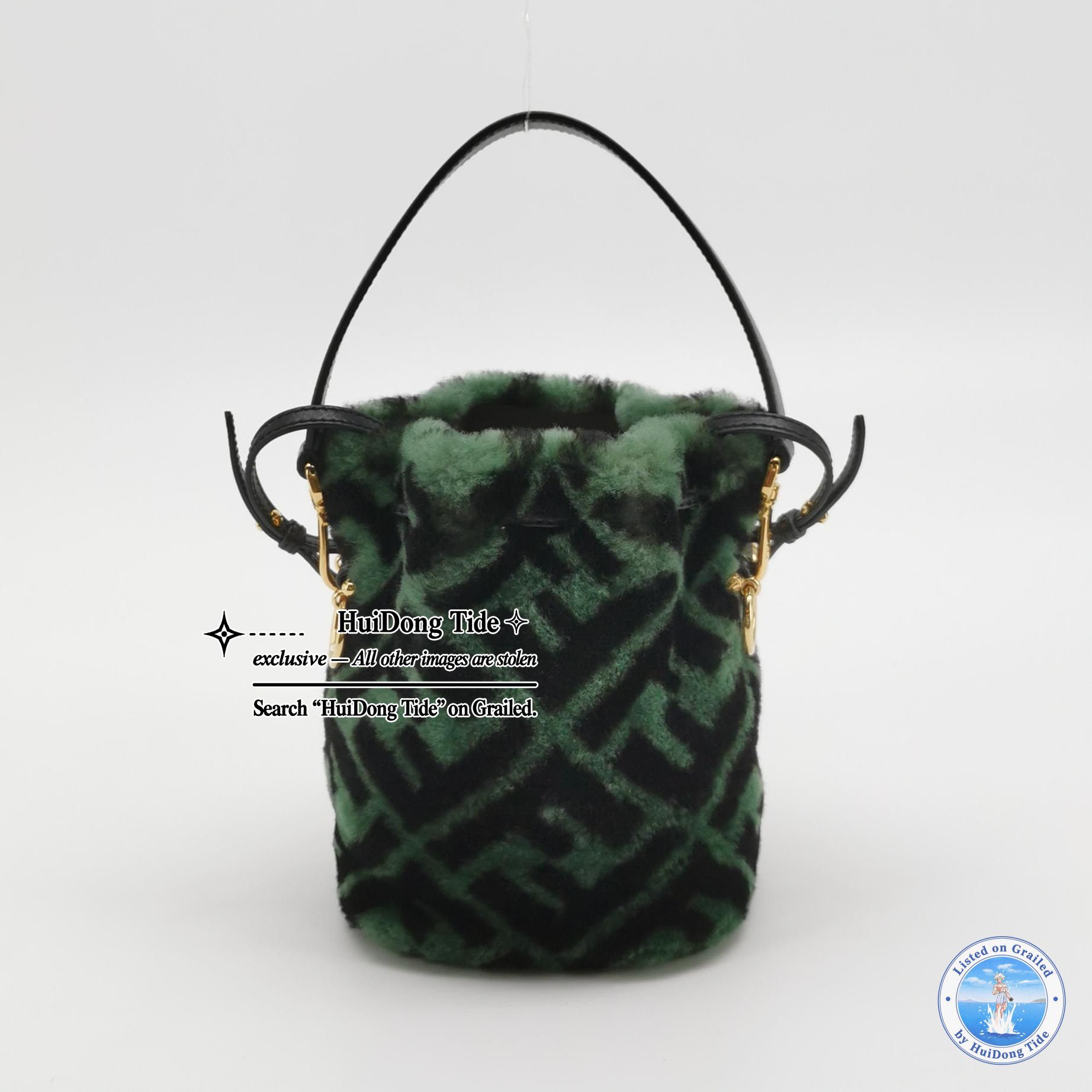 Fendi Fendi Mon Tresor Green Shearling Mini Bag One Size Size ONE SIZE - 2 Thumbnail