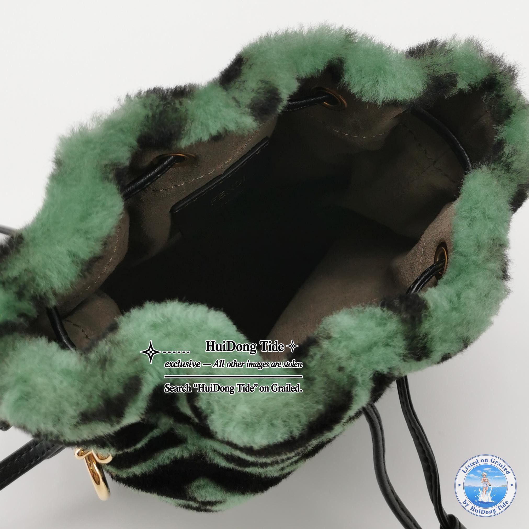 Fendi Fendi Mon Tresor Green Shearling Mini Bag One Size Size ONE SIZE - 3 Thumbnail