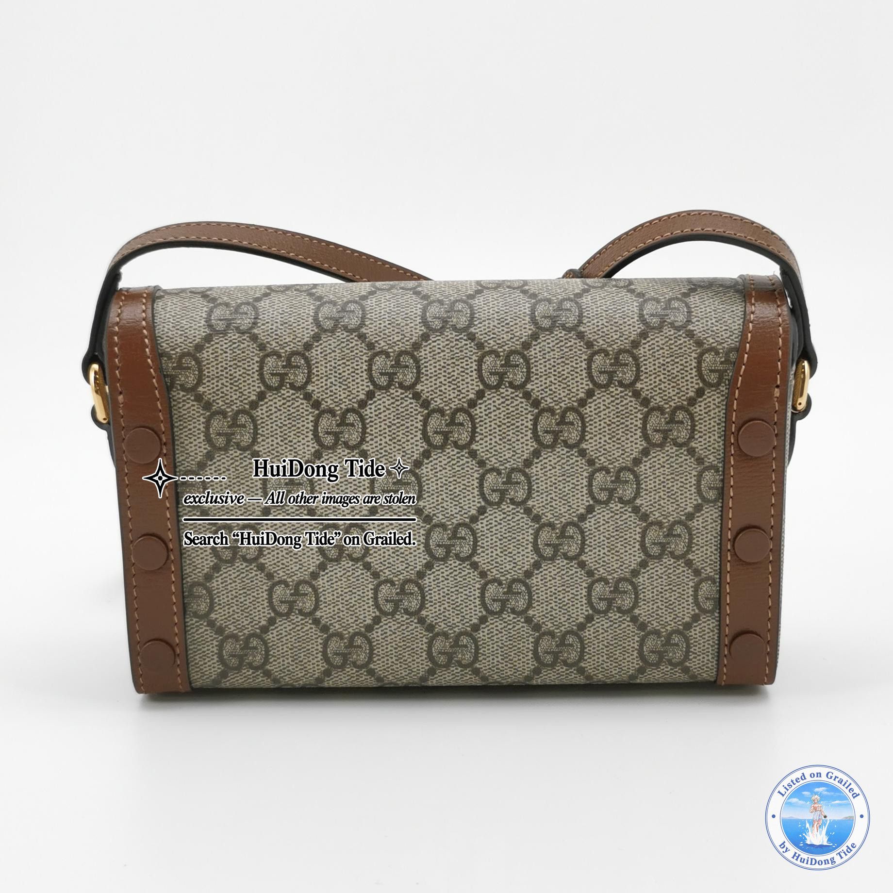 Gucci Gucci 1955 GG Supreme Horsebit Shoulder Bag ONE SIZE Size ONE SIZE - 5 Thumbnail