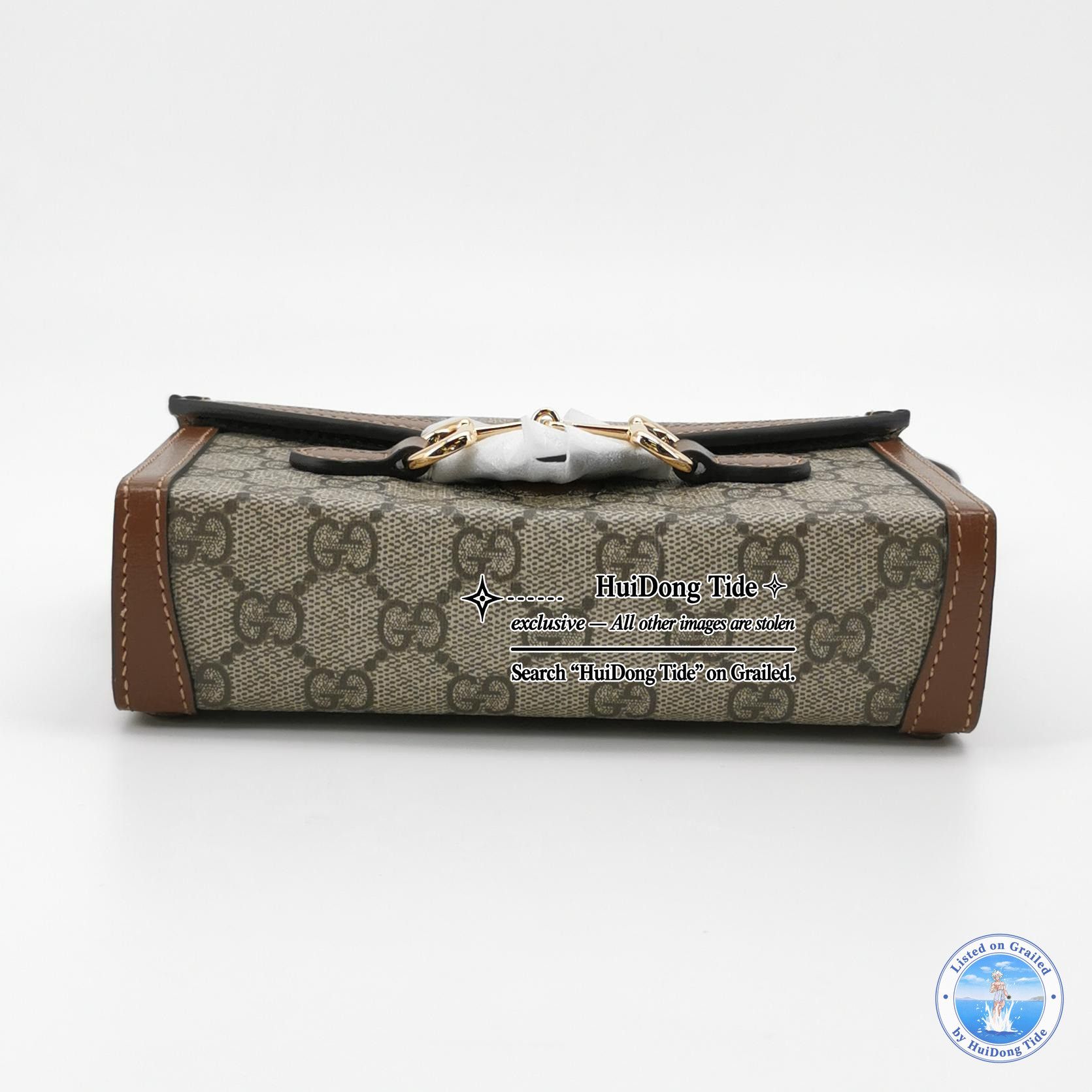 Gucci Gucci 1955 GG Supreme Horsebit Shoulder Bag ONE SIZE Size ONE SIZE - 6 Thumbnail