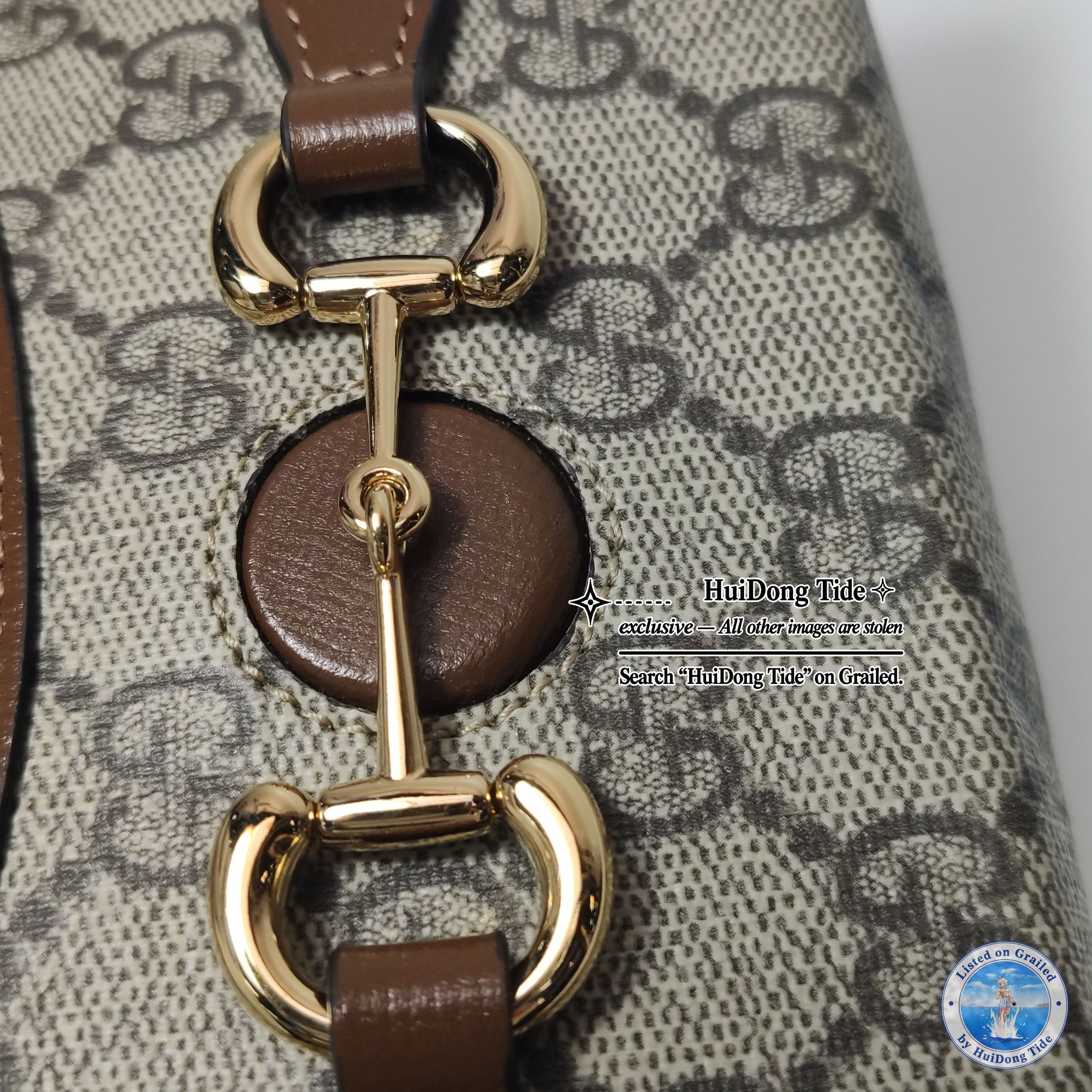 Gucci Gucci 1955 GG Supreme Horsebit Shoulder Bag ONE SIZE Size ONE SIZE - 10 Thumbnail