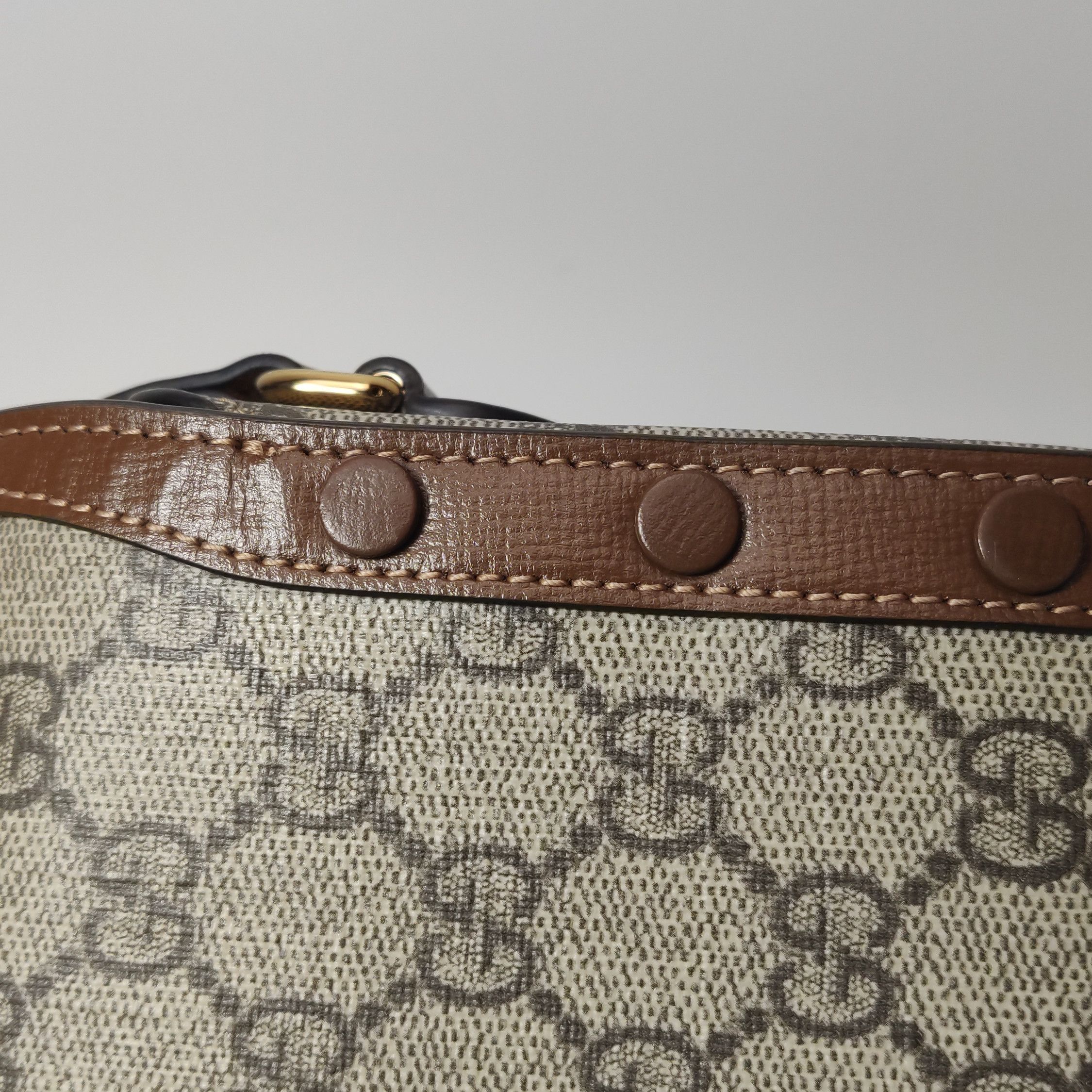 Gucci Gucci 1955 GG Supreme Horsebit Shoulder Bag ONE SIZE Size ONE SIZE - 13 Thumbnail