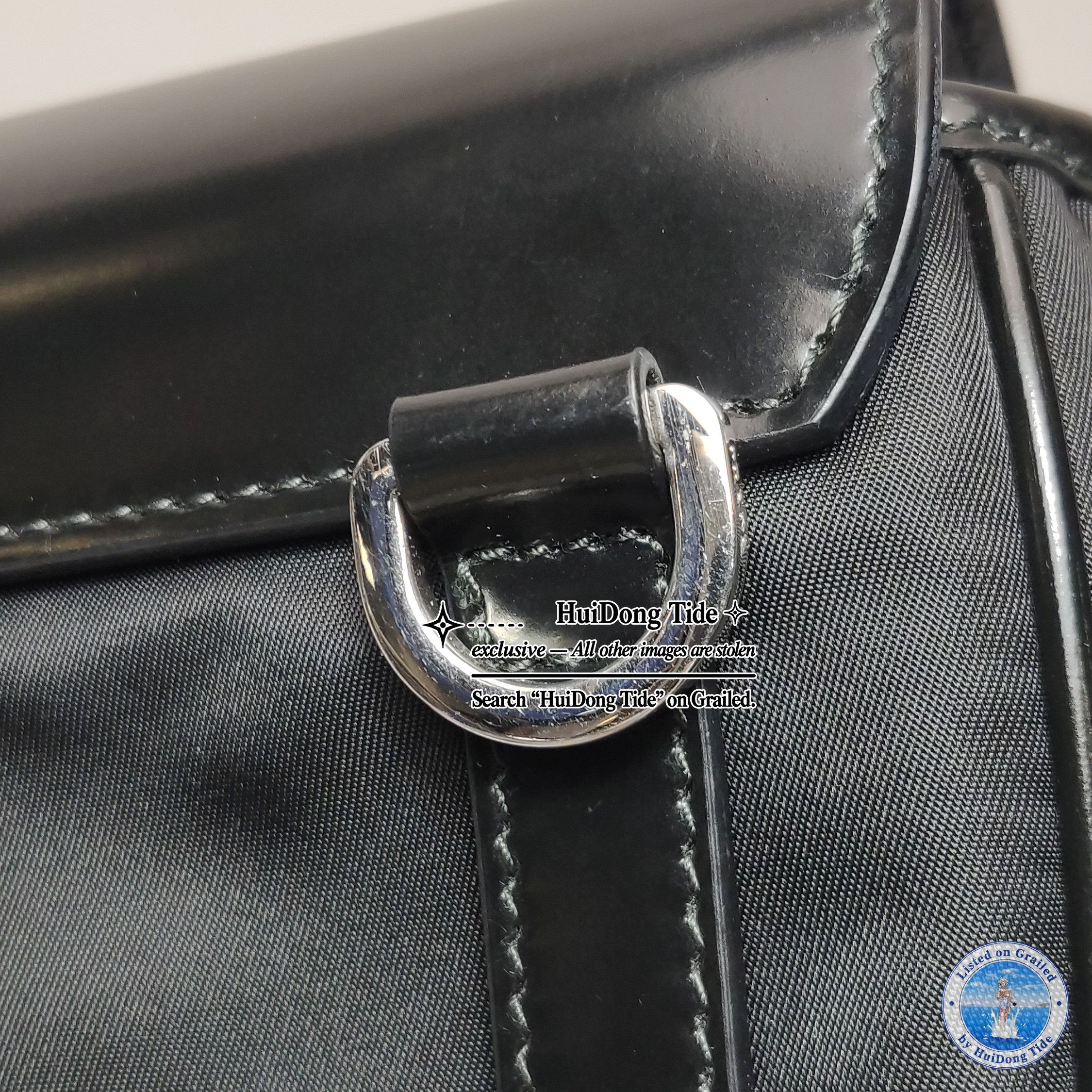 Prada Prada Nylon Leather Triangle Logo Shoulder Bag Size ONE SIZE - 16 Thumbnail