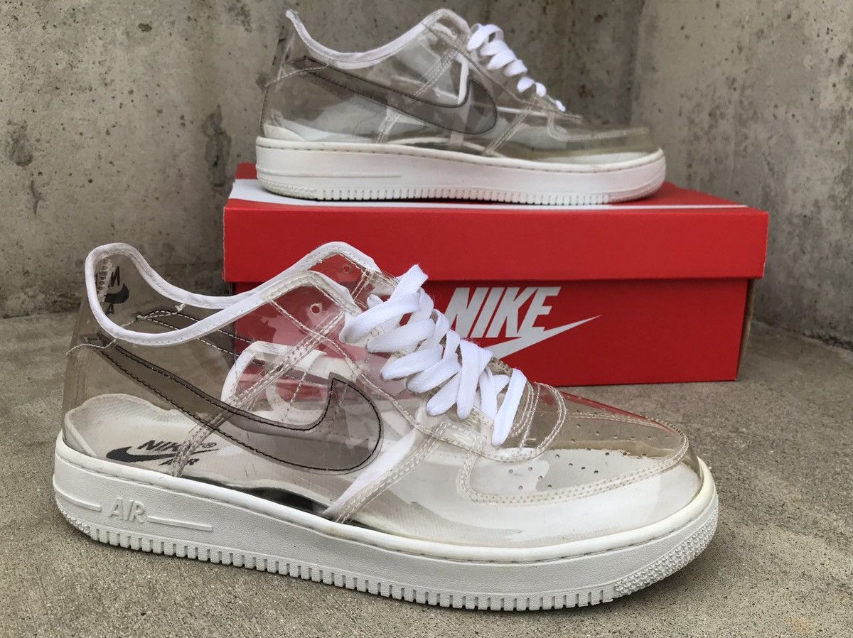 Nike Vintage 90s nike Air Force one transparent customs very rare Grailed