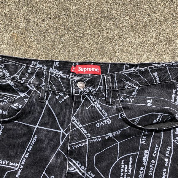 Supreme Supreme gonz map denim painter pant | Grailed