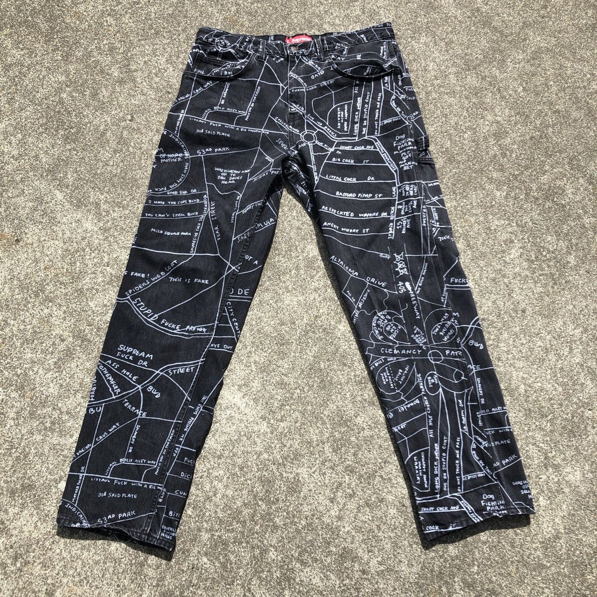 Supreme Supreme gonz map denim painter pant | Grailed