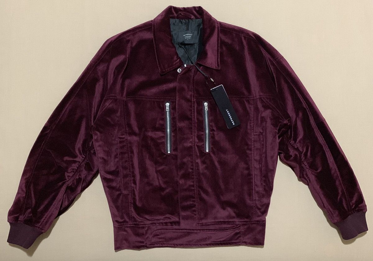 Represent Clo. REPRESENT CLO. Men s Velour Bomber Jacket Grailed
