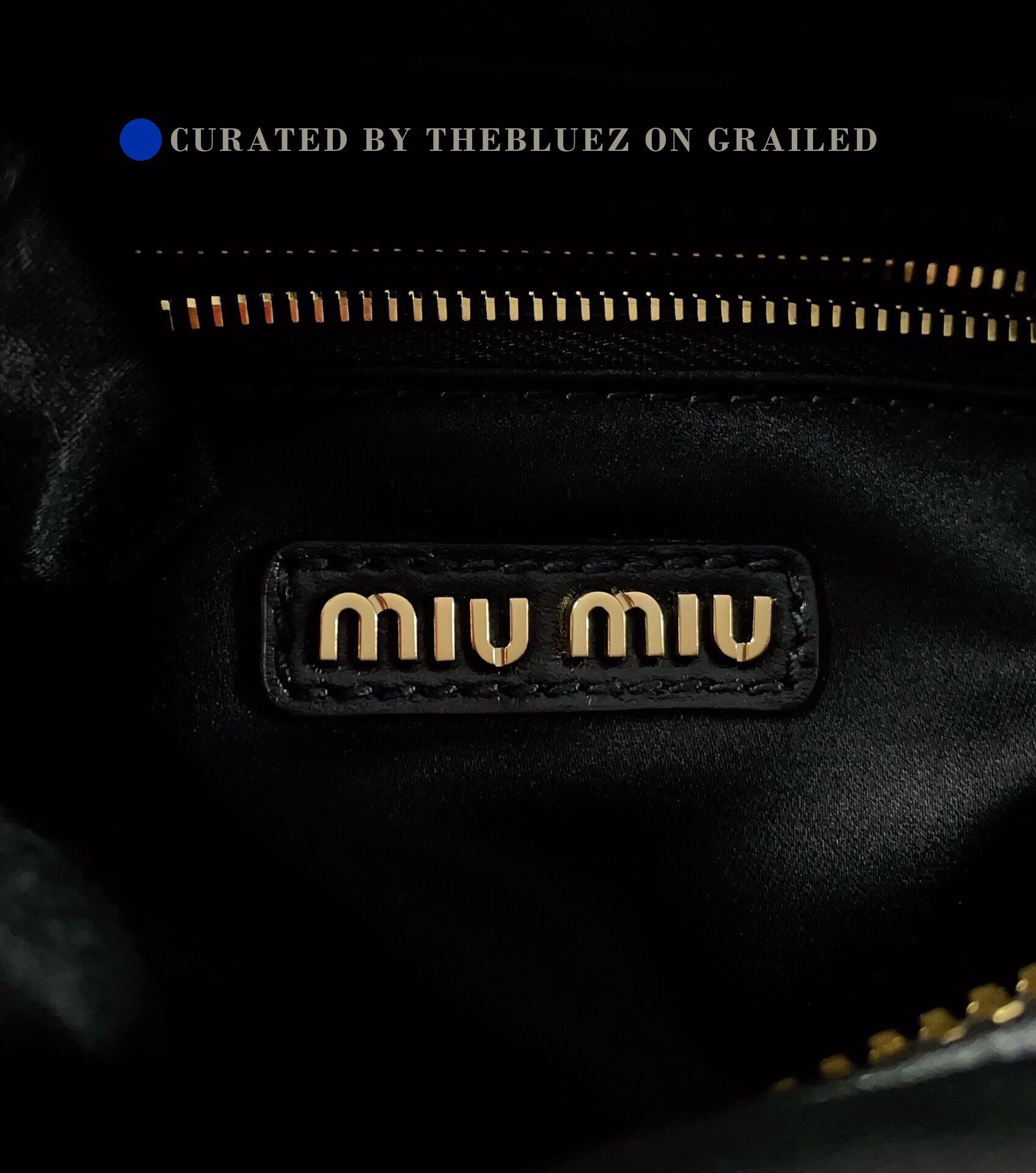 Miu Miu Miu Miu Black Gold Arcadie Small Bowling Bag Size ONE SIZE - 8 Thumbnail