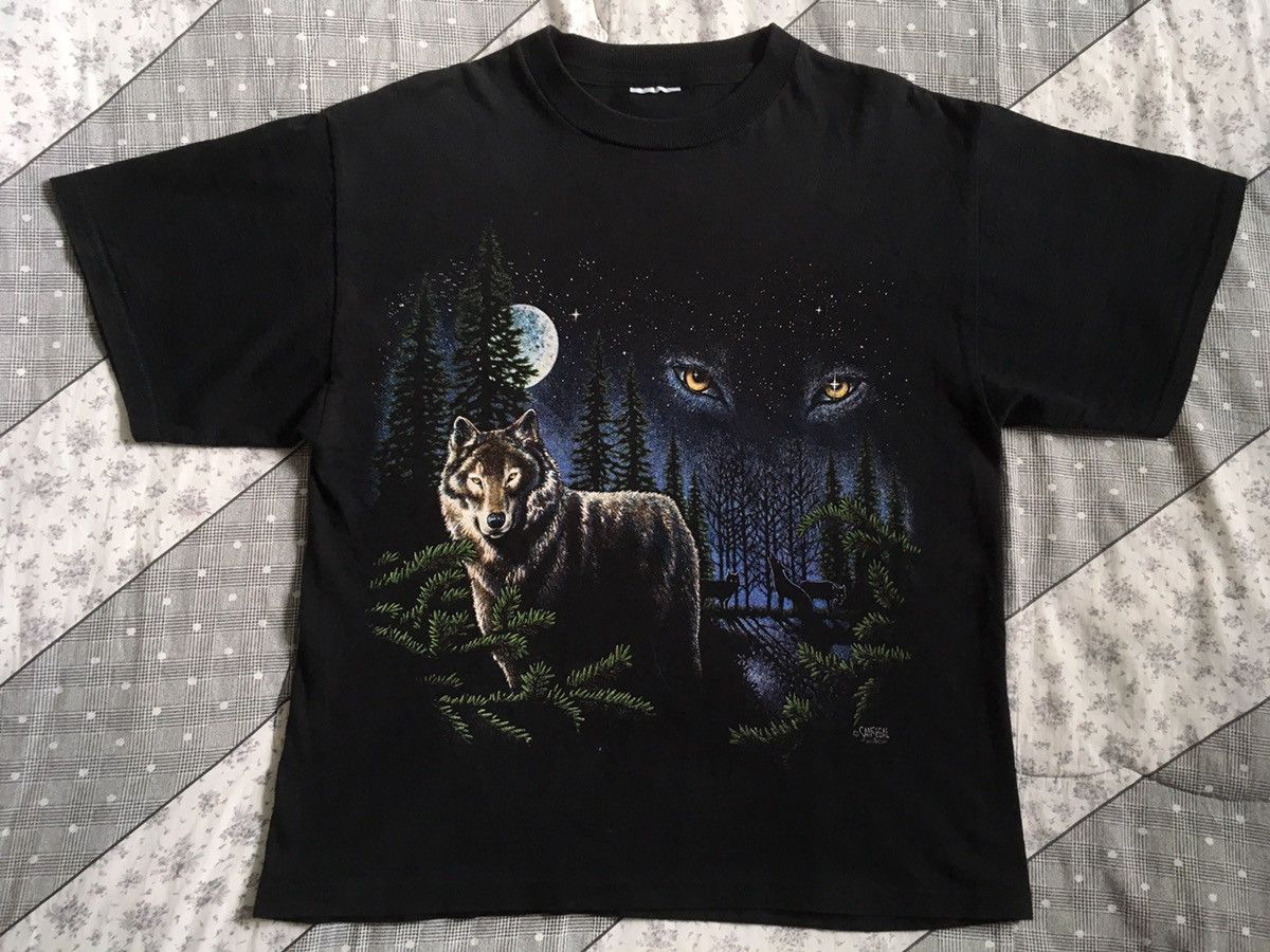 Vintage Wolf San Segal 1998 Vintage 90s Y2K tee Shirt hazelwoods 1990s ...