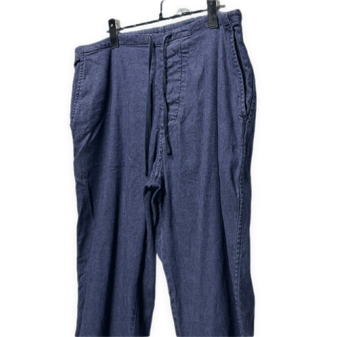Comoli COMOLI 21SS Linen Cotton Drawstring Pants Navy Size 1 Size US 30 / EU 46 - 4 Thumbnail