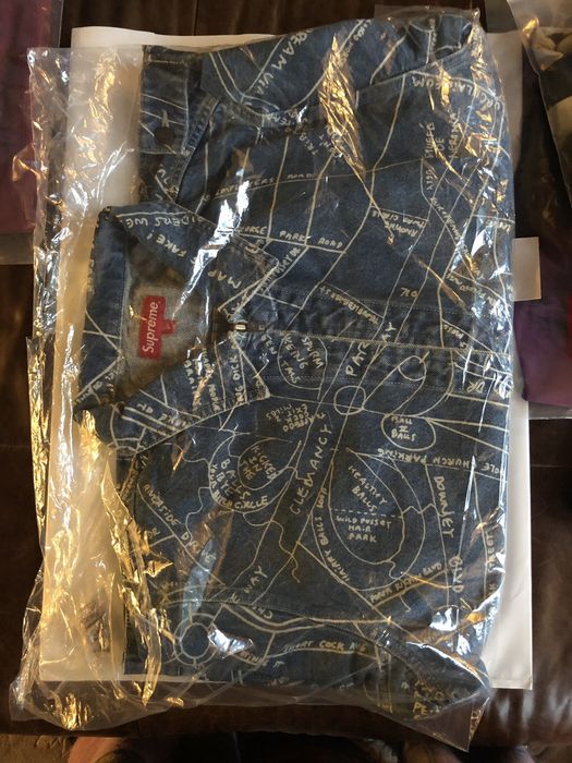 Supreme Supreme Gonz Map Work Jacket (Blue) | Grailed