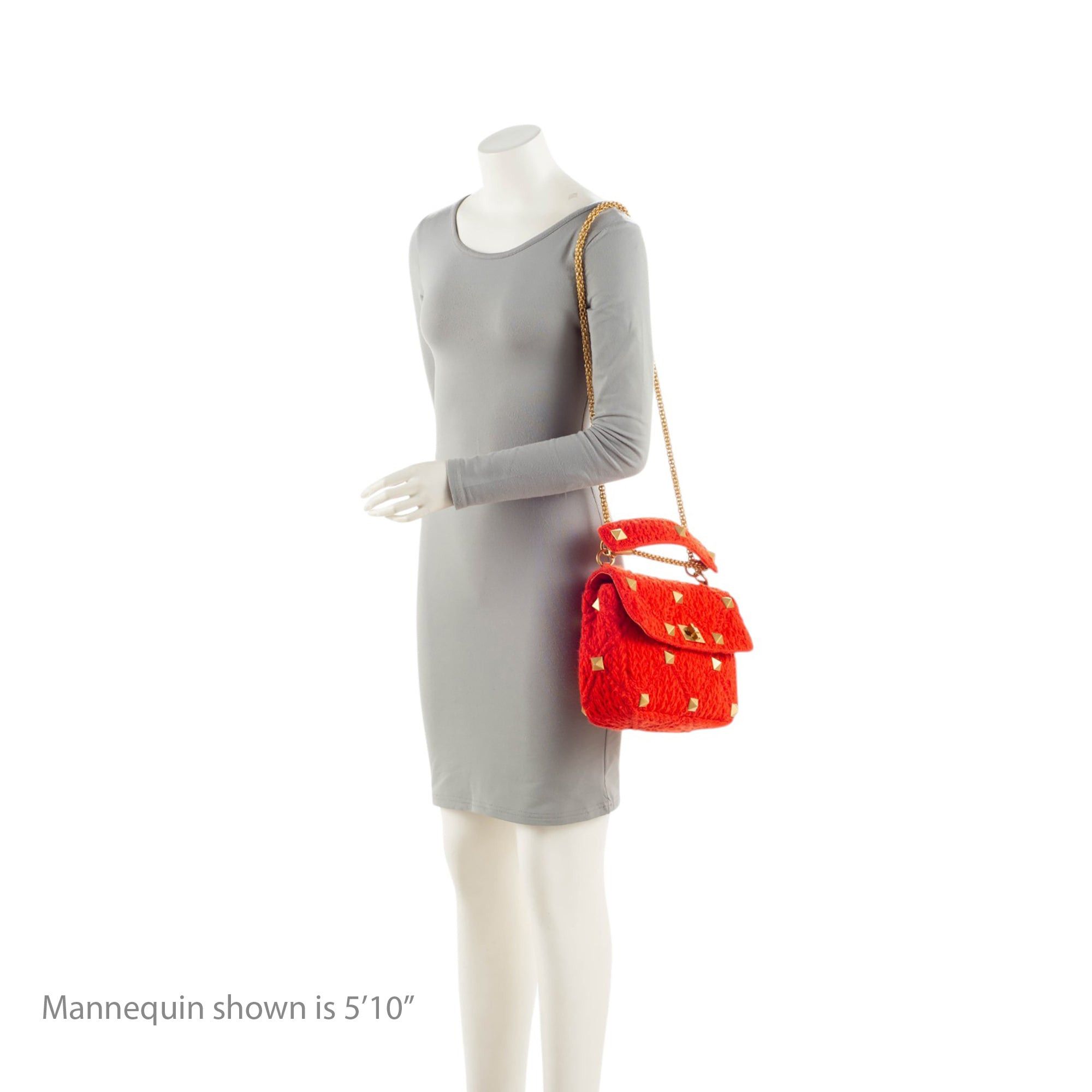 Valentino Valentino Cashmere Knit Roman Stud Medium Shoulder Bag Size ONE SIZE - 5 Thumbnail