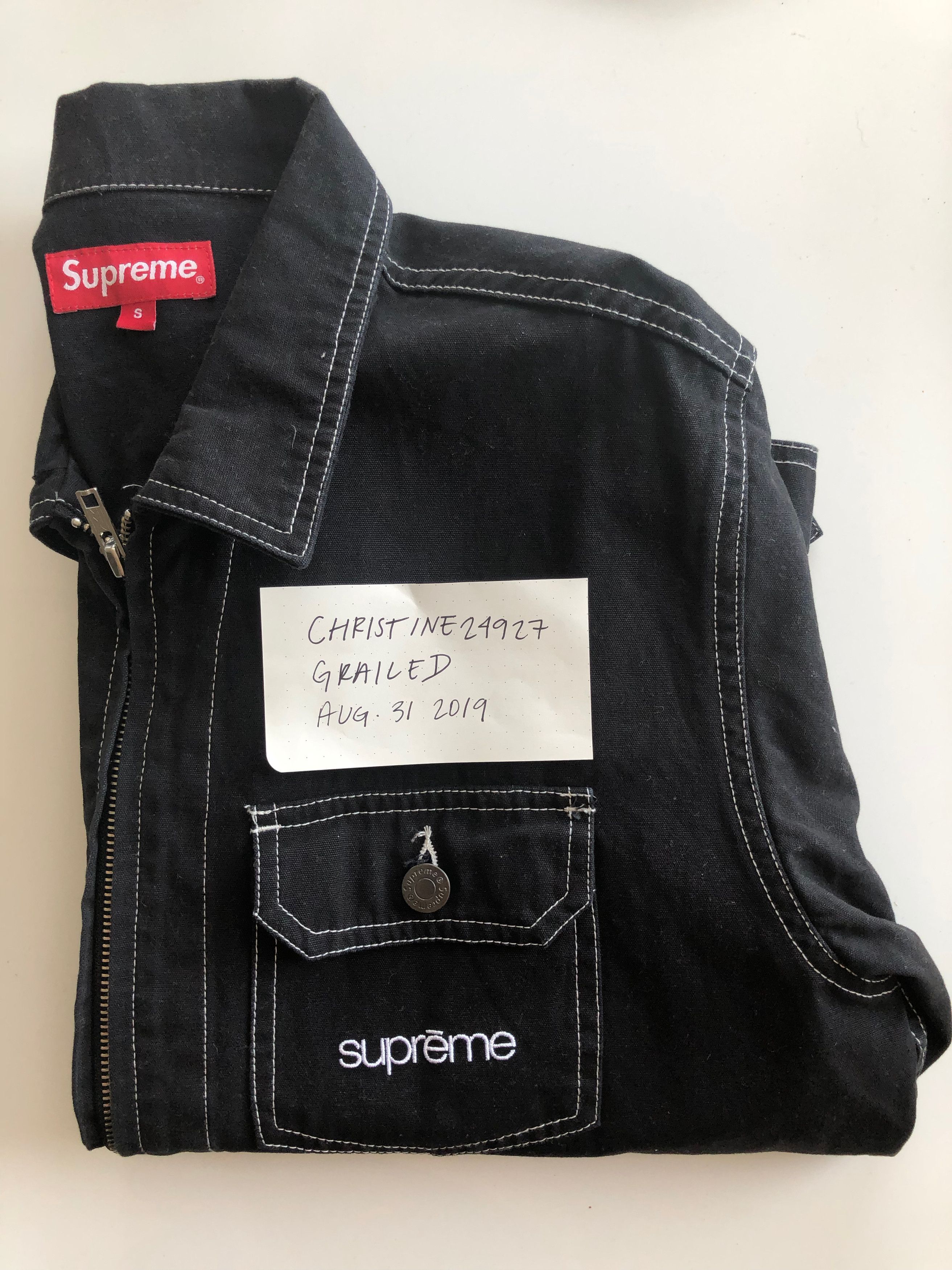 Supreme Contrast Stitch Work Jacket (SS18) - $158