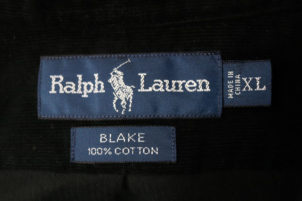 Polo Ralph Lauren Ralph Lauren Black Corduroy Long Sleeve Button Down ...