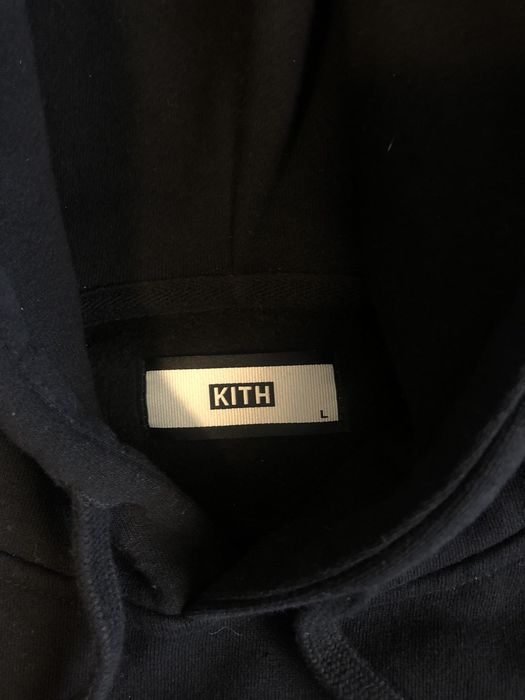 Kith Kith classic logo hoodie triple black | Grailed