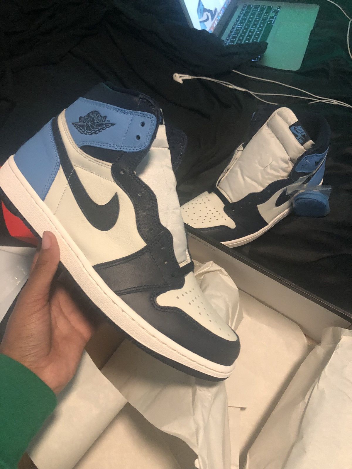 jordan 1 obsidian grailed