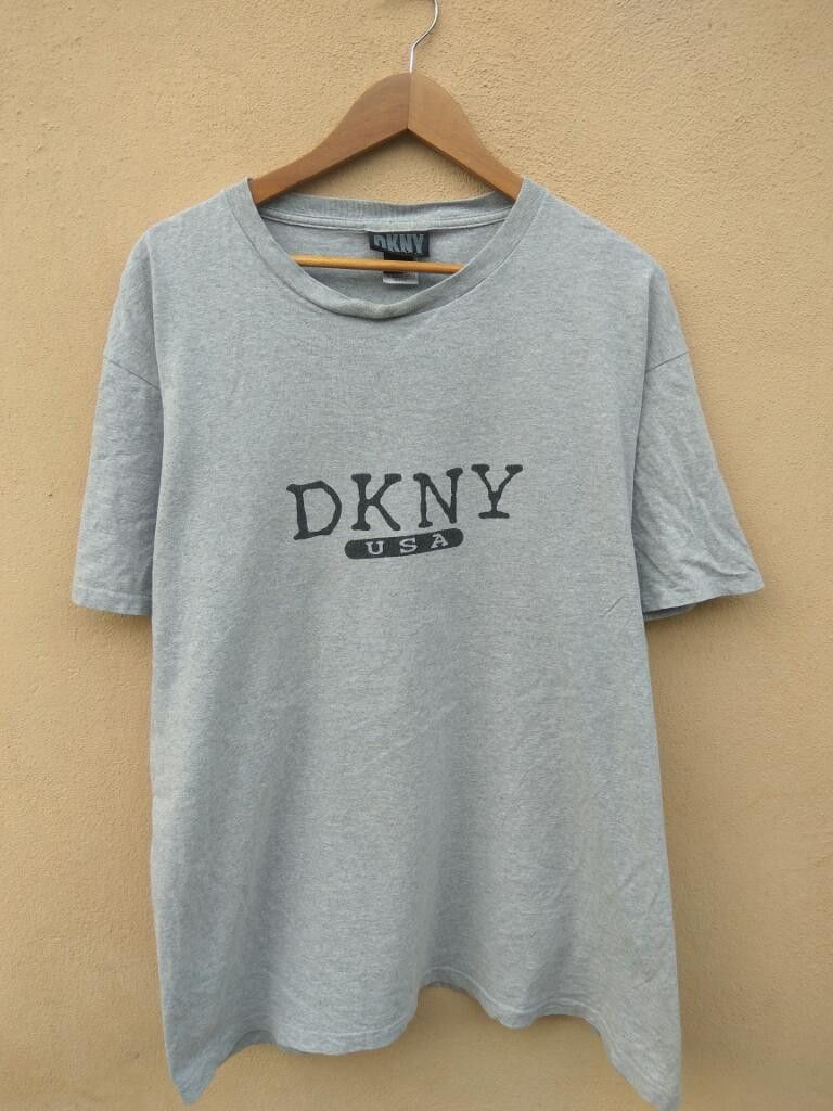 DKNY 🔥 Vintage 90s Vintage DKNY T shirt spell out round neck Size US XL / EU 56 / 4 - 1 Thumbnail