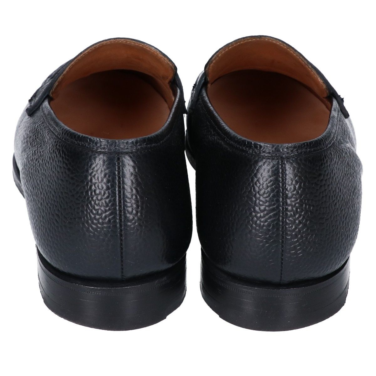 Crockett&Jones X B&Y Leather Penny Loafers Navy Size 7e in Blue, Men's — image 3 of 6